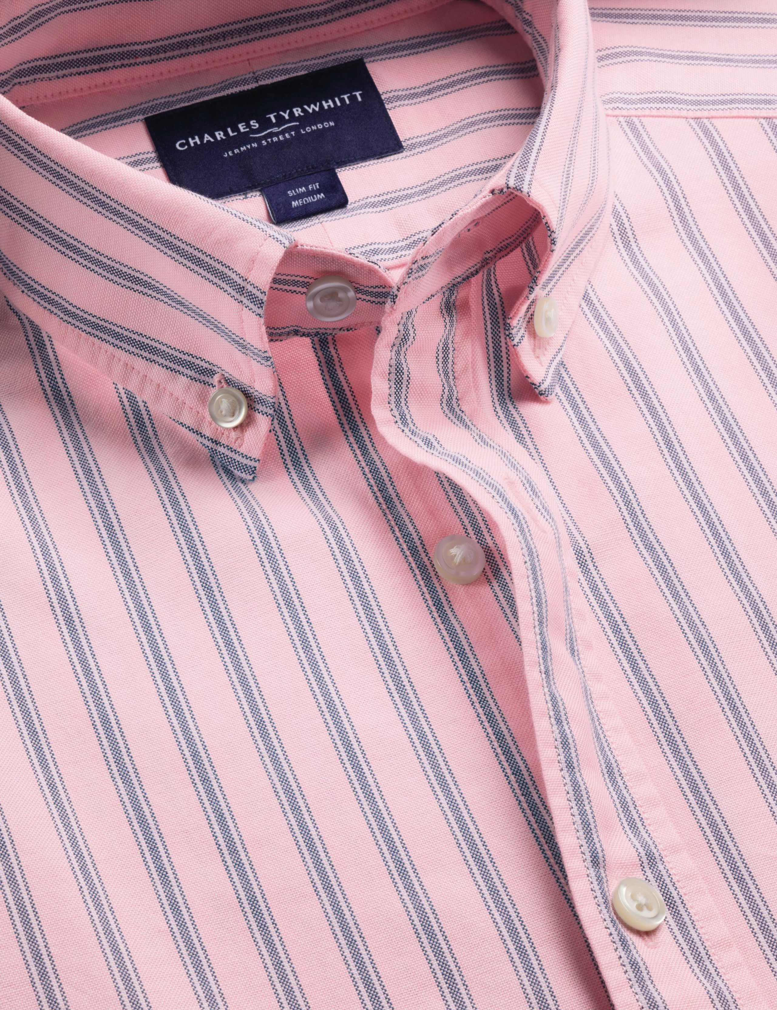 Slim Fit Pure Cotton Striped Oxford Shirt 3 of 6