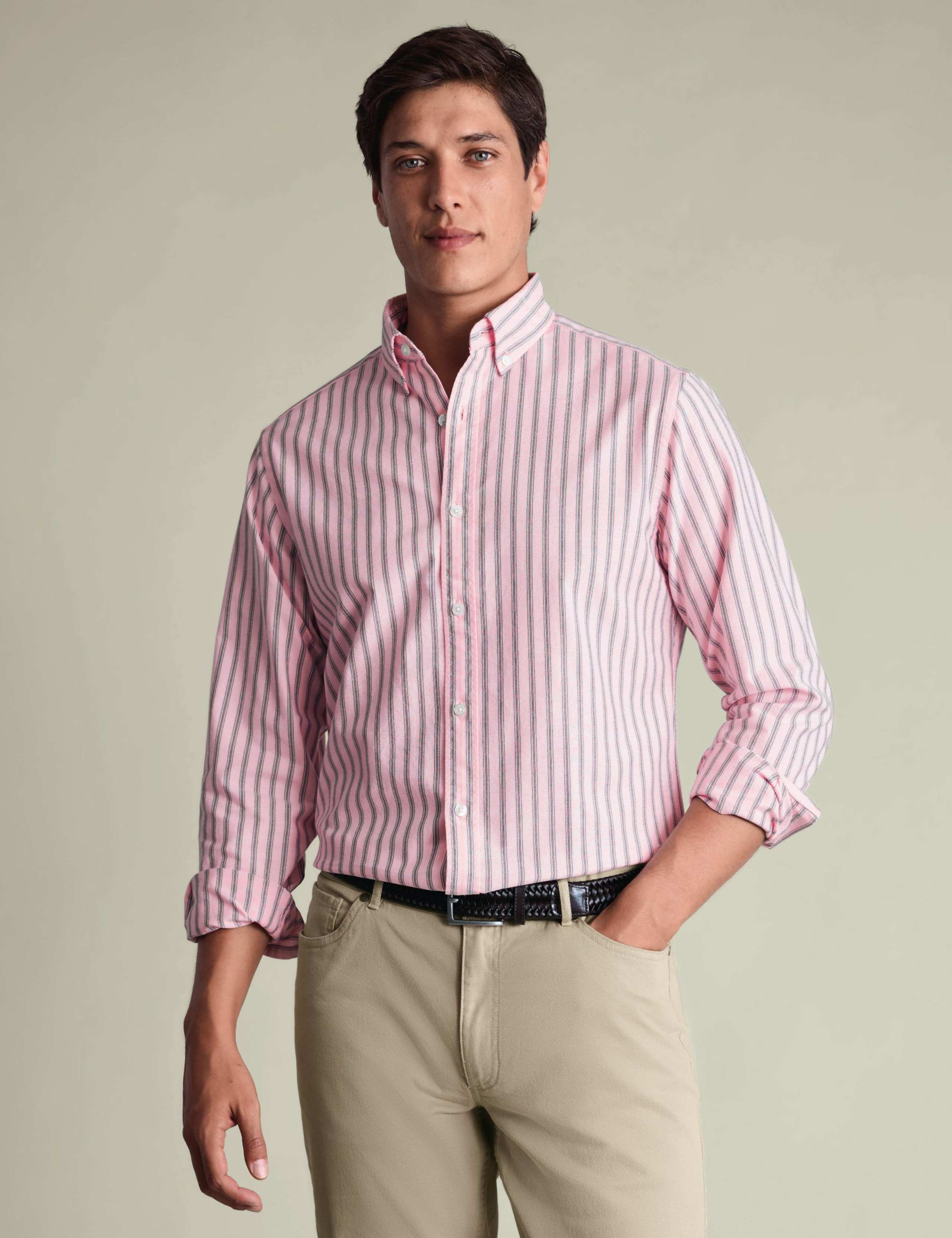 Slim Fit Pure Cotton Striped Oxford Shirt 6 of 6