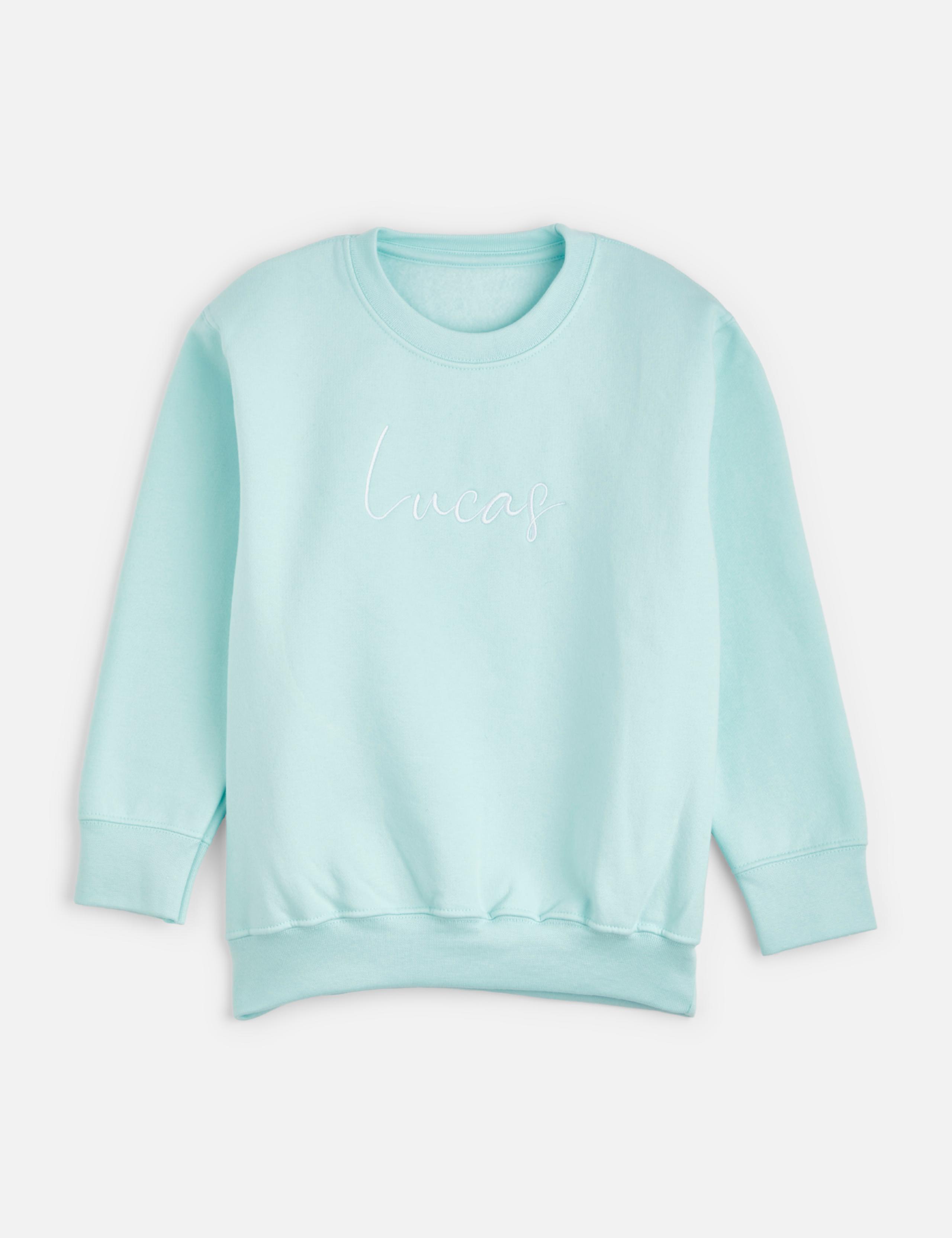 Personalised Kids Blue Sweatshirt 1 of 5