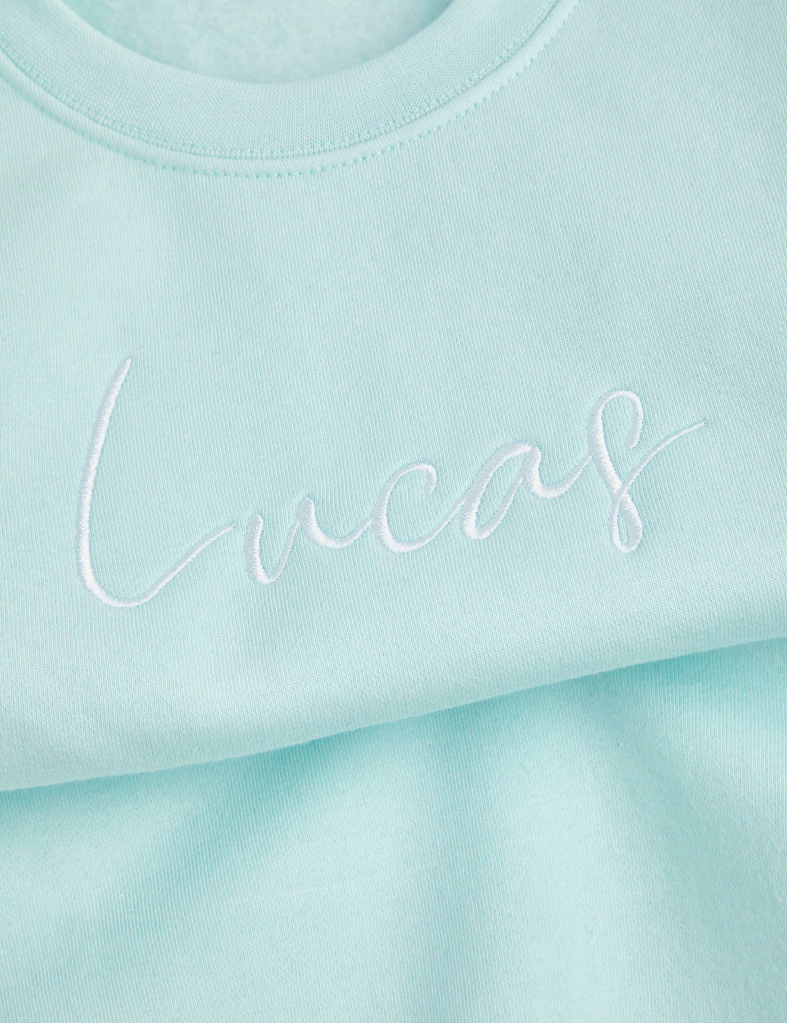 Personalised Kids Blue Sweatshirt 2 of 5