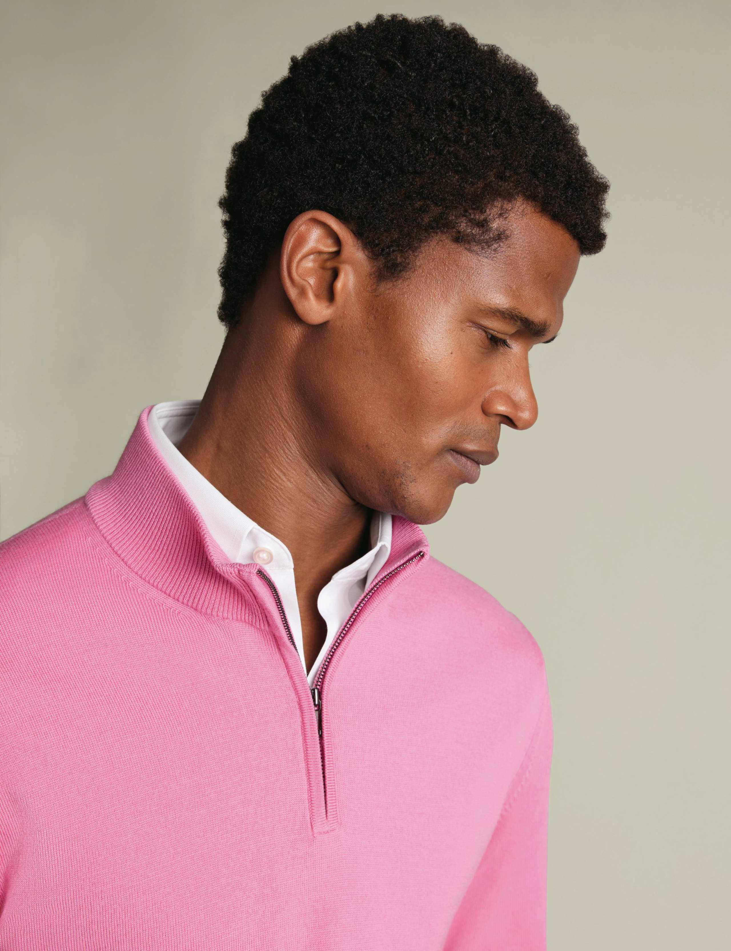 Pure Extra Fine Merino Wool Half Zip Jumper 5 of 5