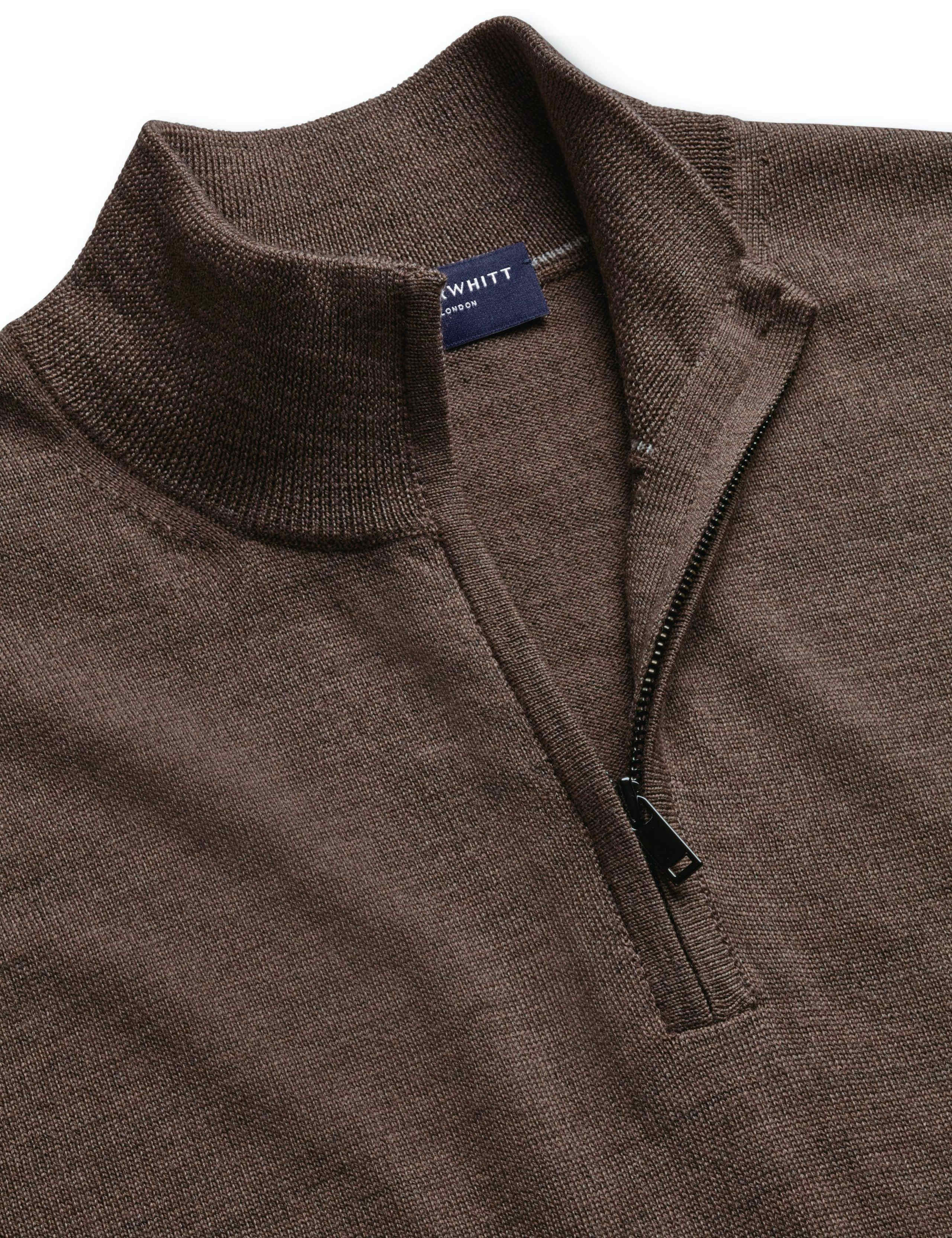 Pure Extra Fine Merino Wool Half Zip Jumper 4 of 6