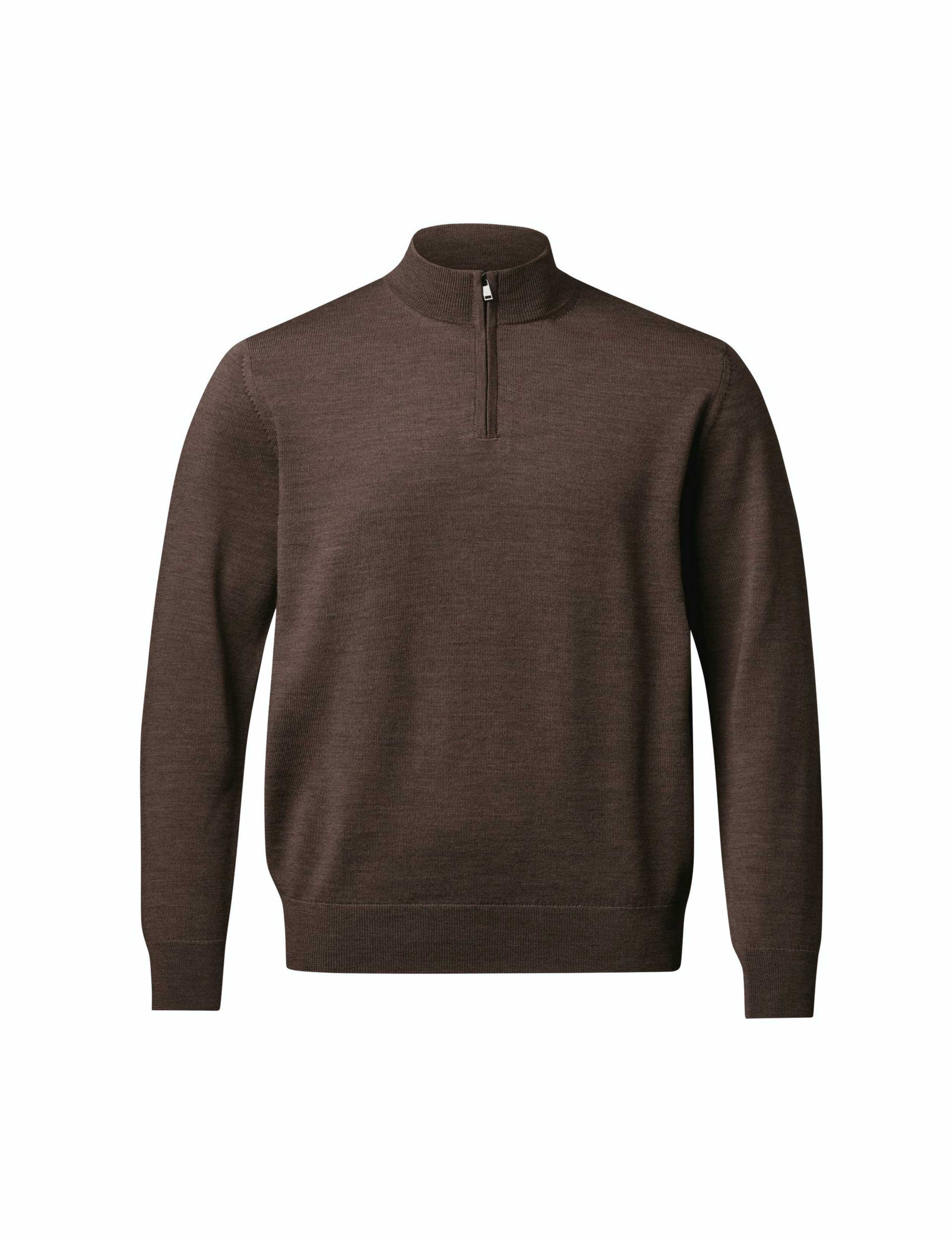 Pure Extra Fine Merino Wool Half Zip Jumper 2 of 6