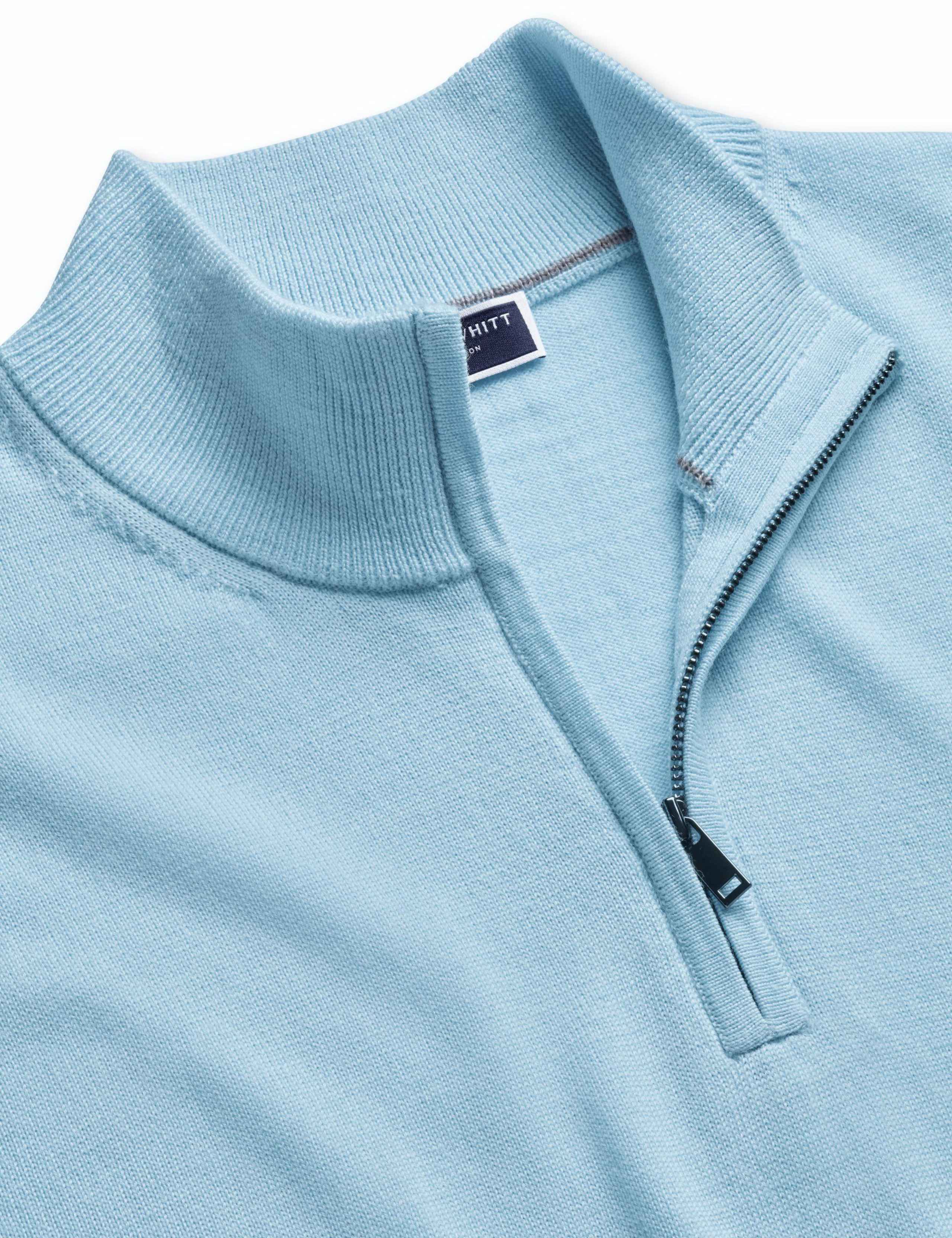 Pure Extra Fine Merino Wool Half Zip Jumper 3 of 4