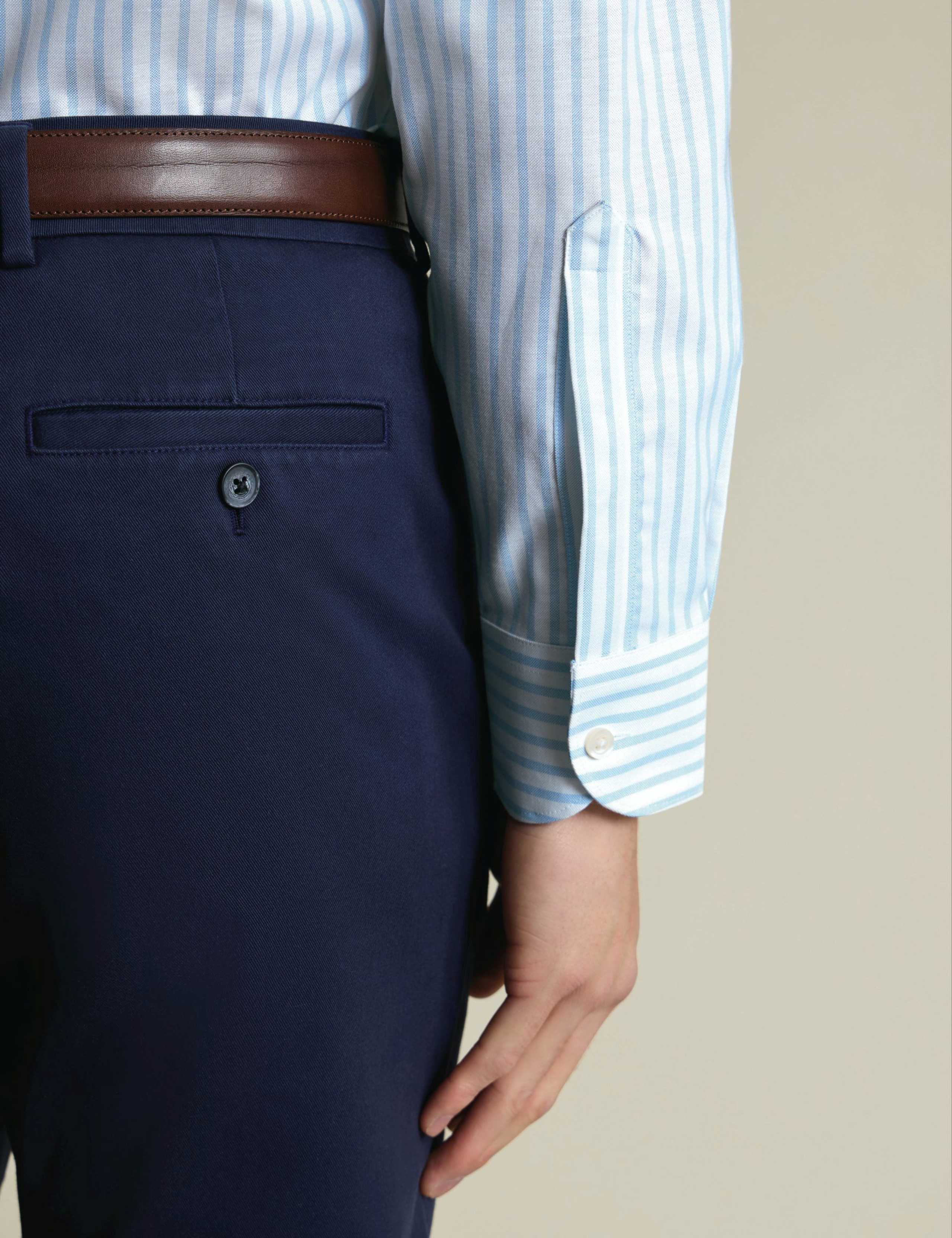 Slim Fit Non Iron Cotton Rich Striped Shirt 4 of 6