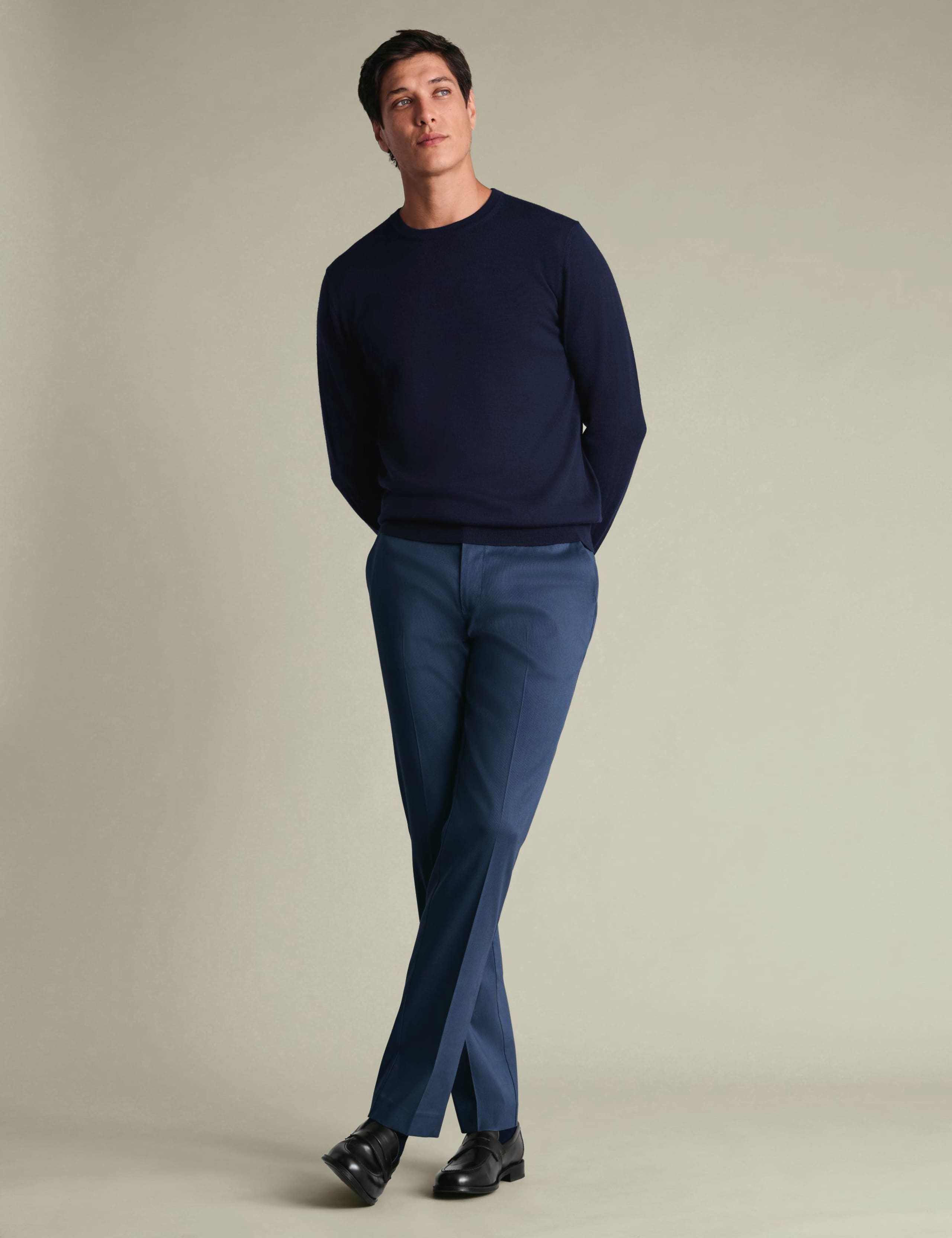 Slim Fit Cotton Rich Trousers 2 of 5