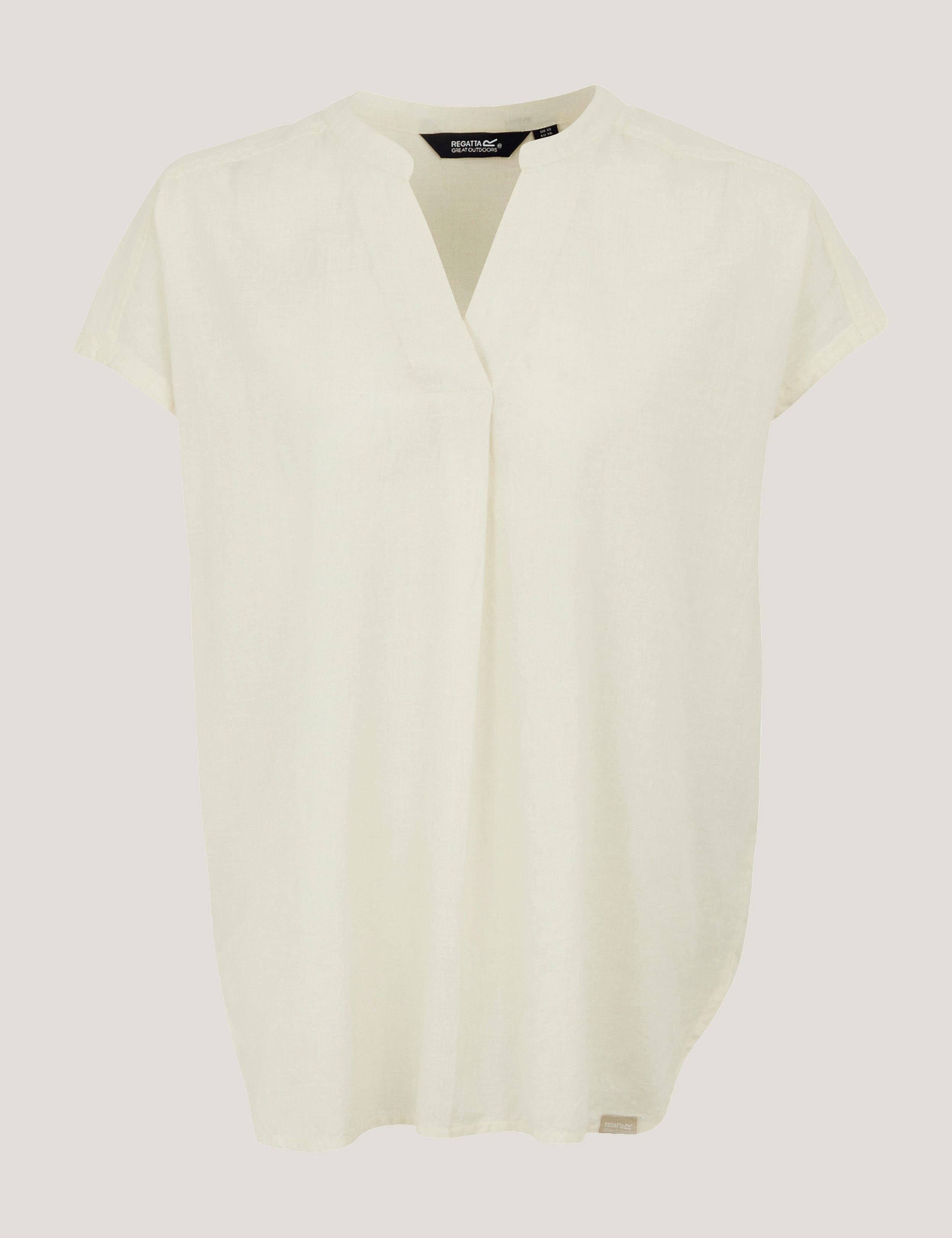 Rianne Cotton Rich V-Neck Shirt with Linen 2 of 7