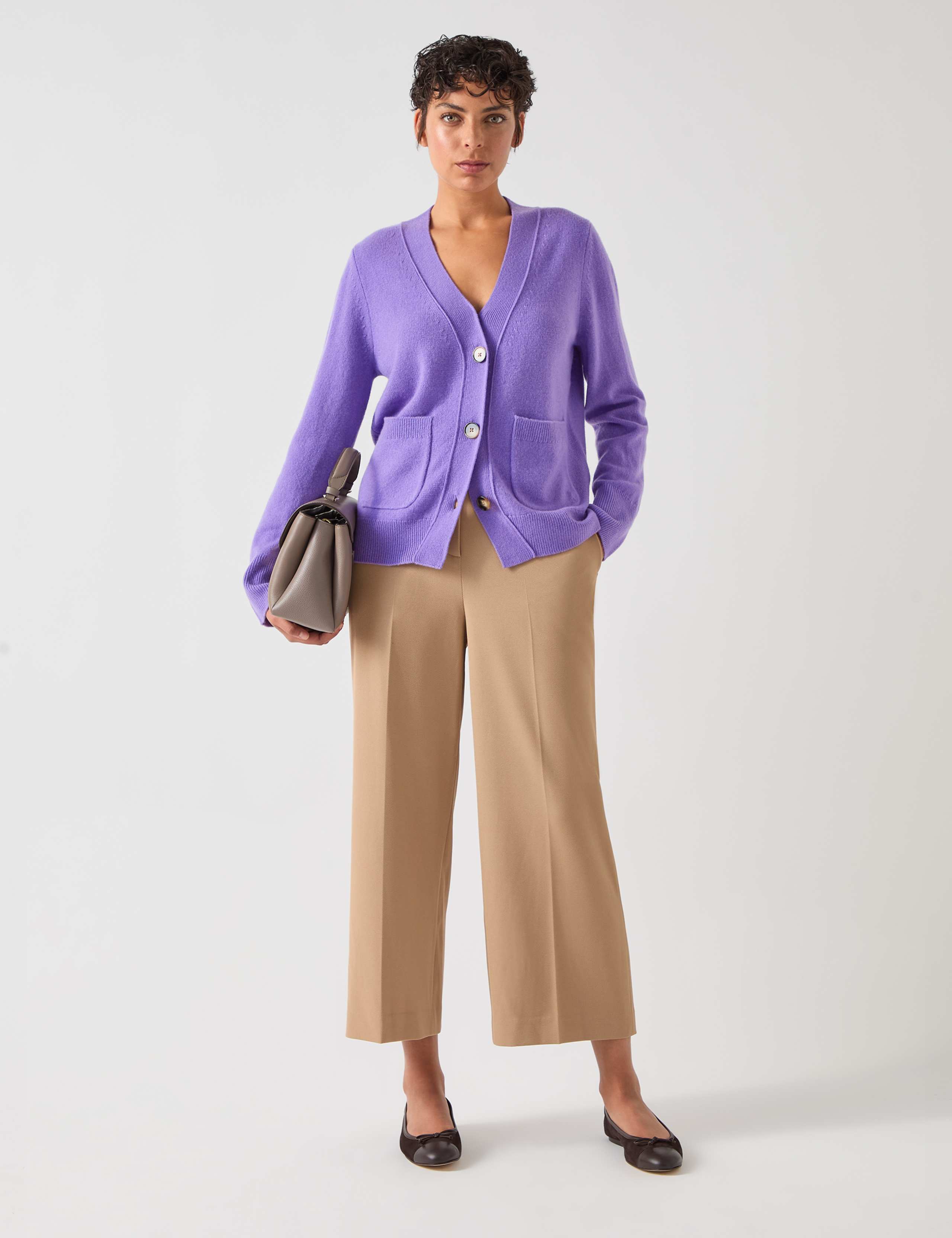 Pure Merino Wool V-Neck Cardigan 1 of 4