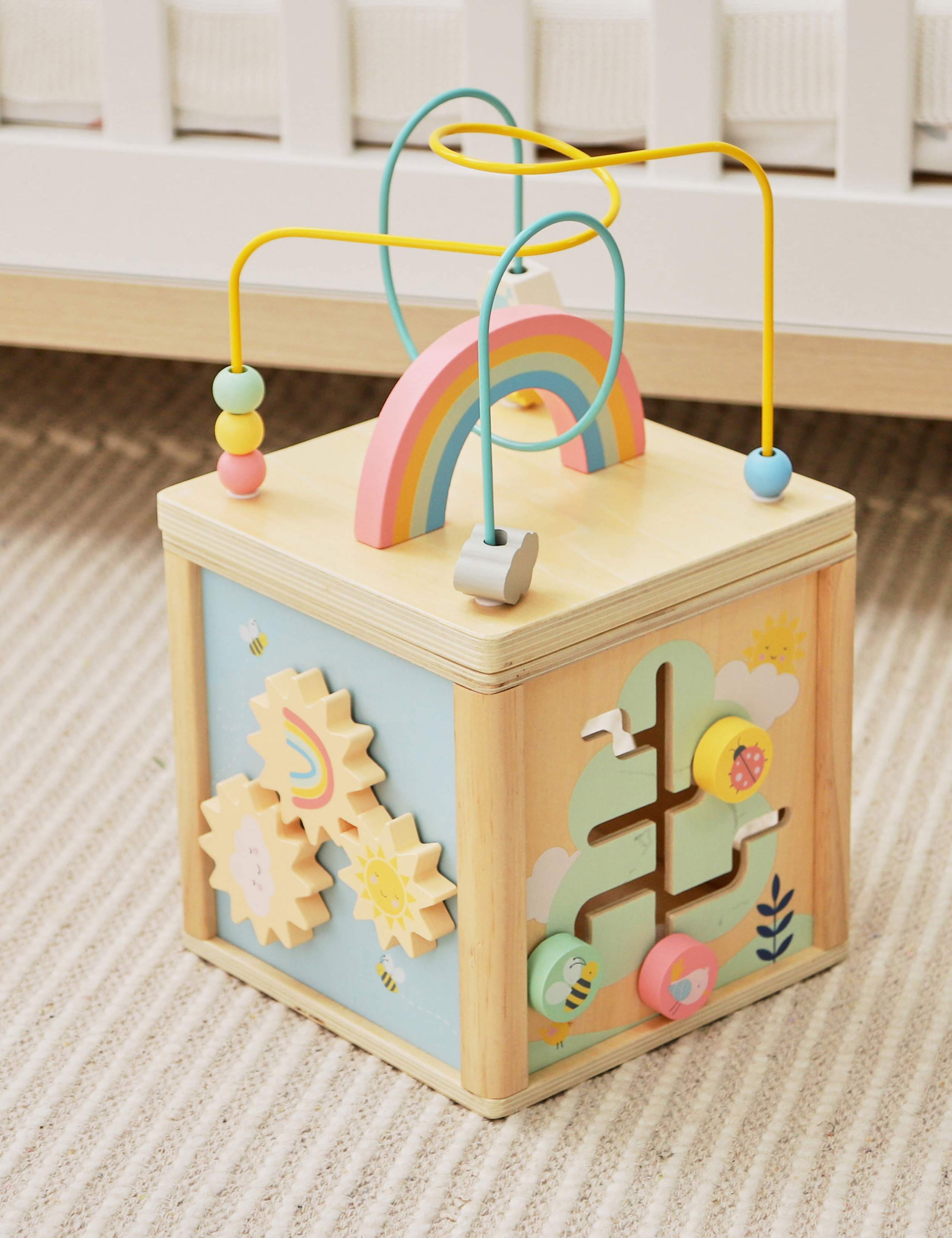 Personalised Wooden Activity Cube Toy 2 of 3