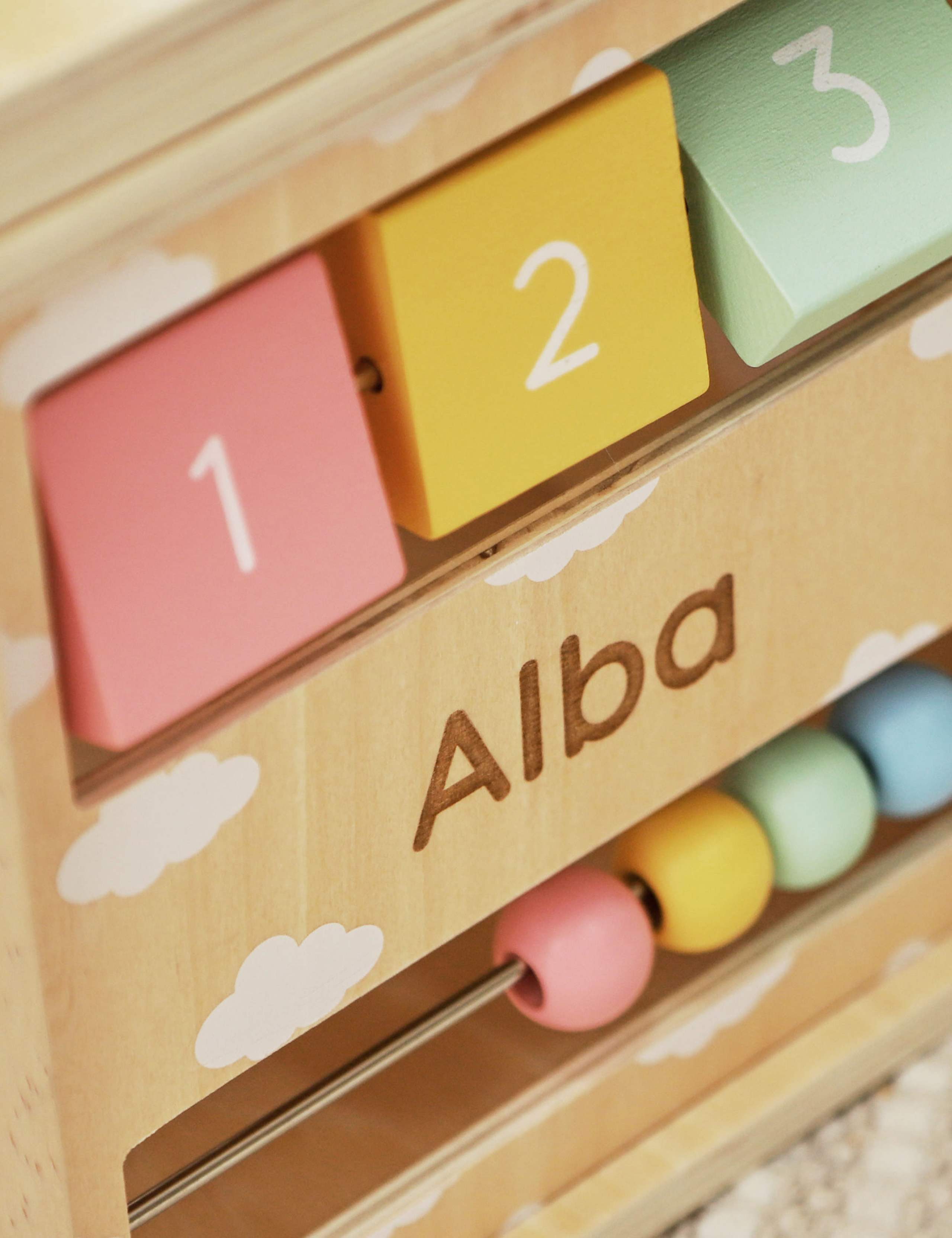Personalised Wooden Activity Cube Toy 3 of 3