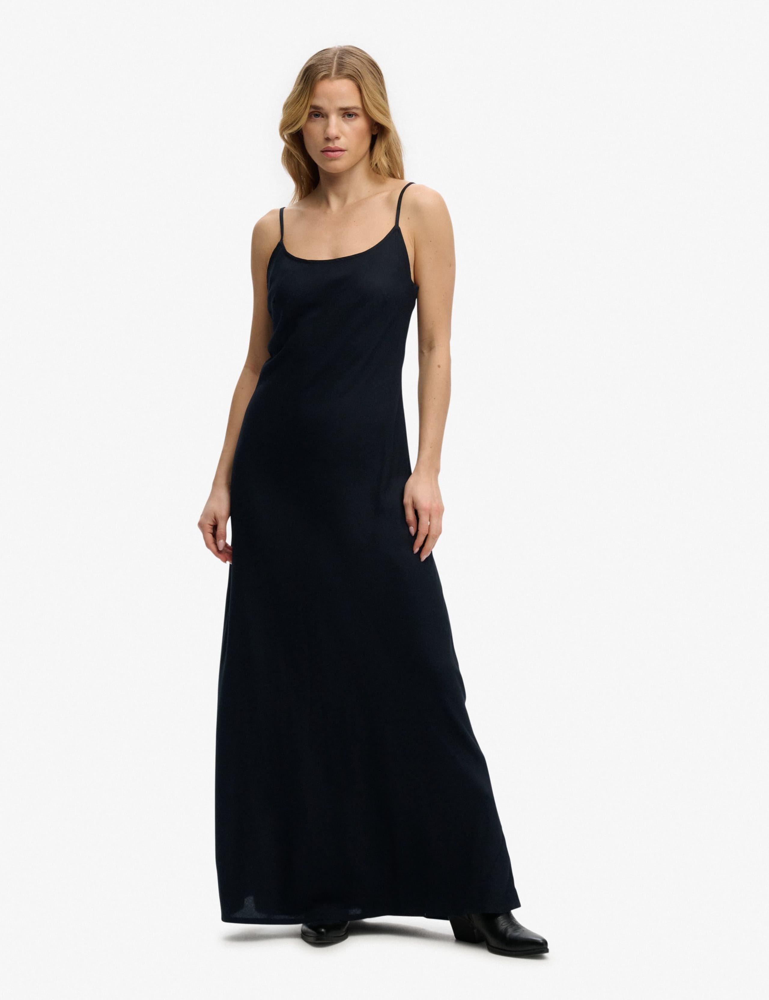 Scoop Neck Bias Cut Maxi Cami Slip Dress 1 of 5