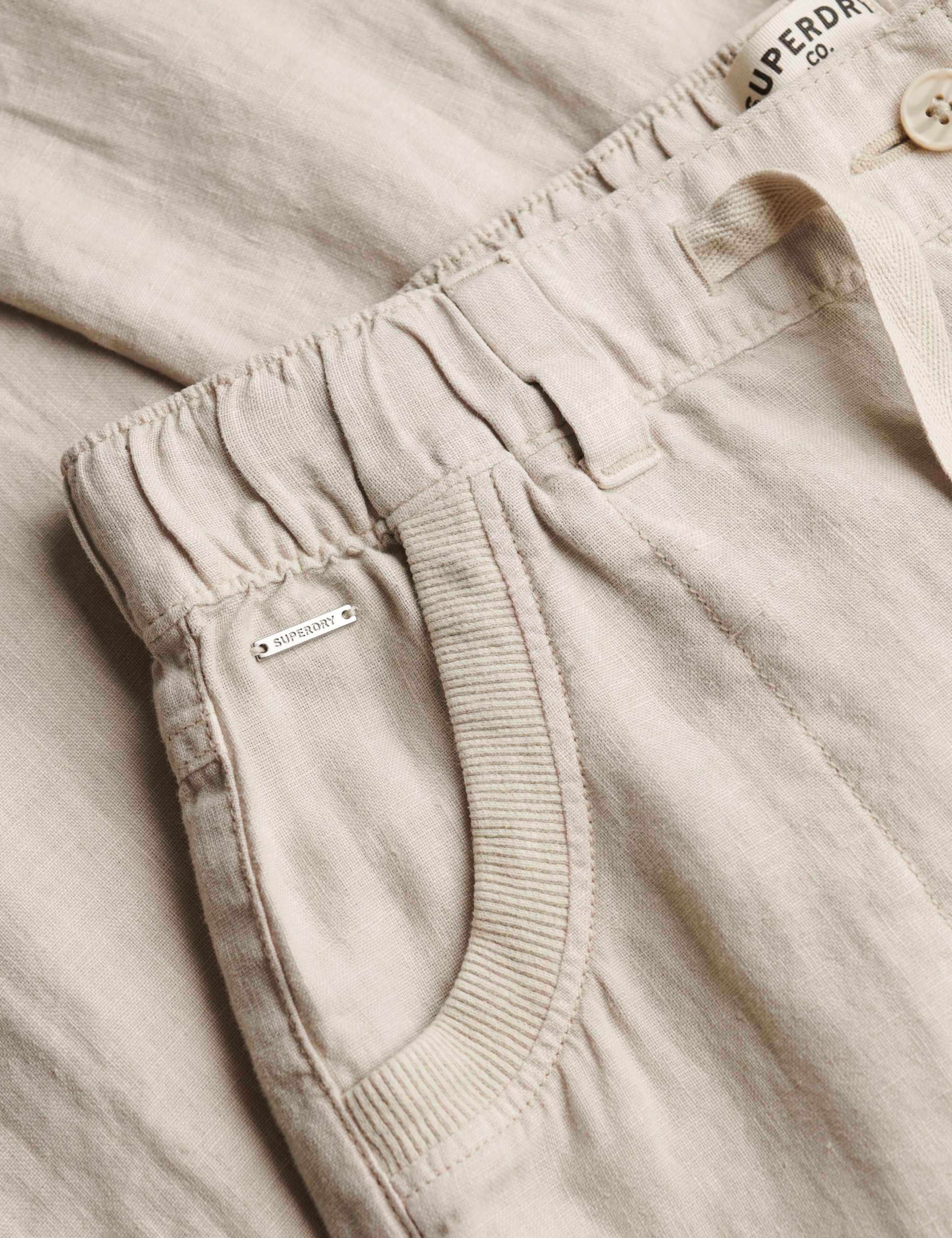 Pure Linen Low Rise Wide Leg Trousers 4 of 7