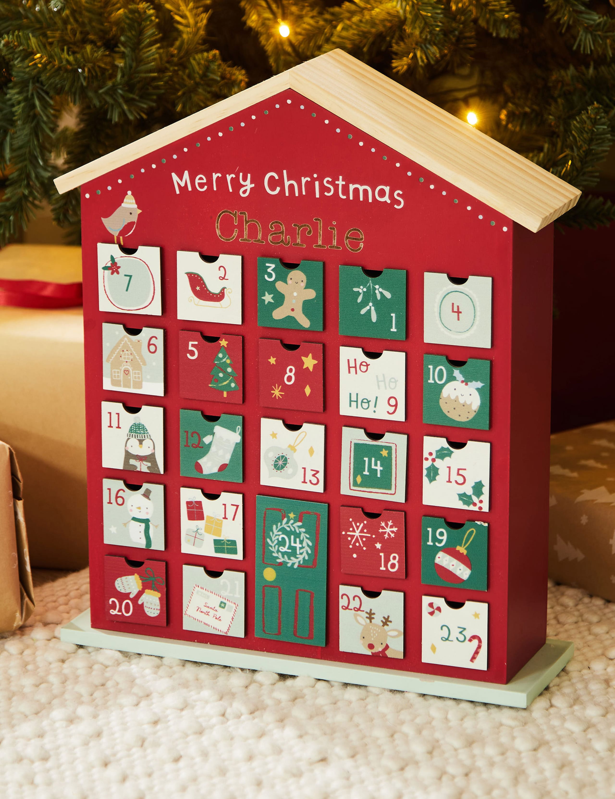 Personalised Christmas Advent Calendar House 1 of 3