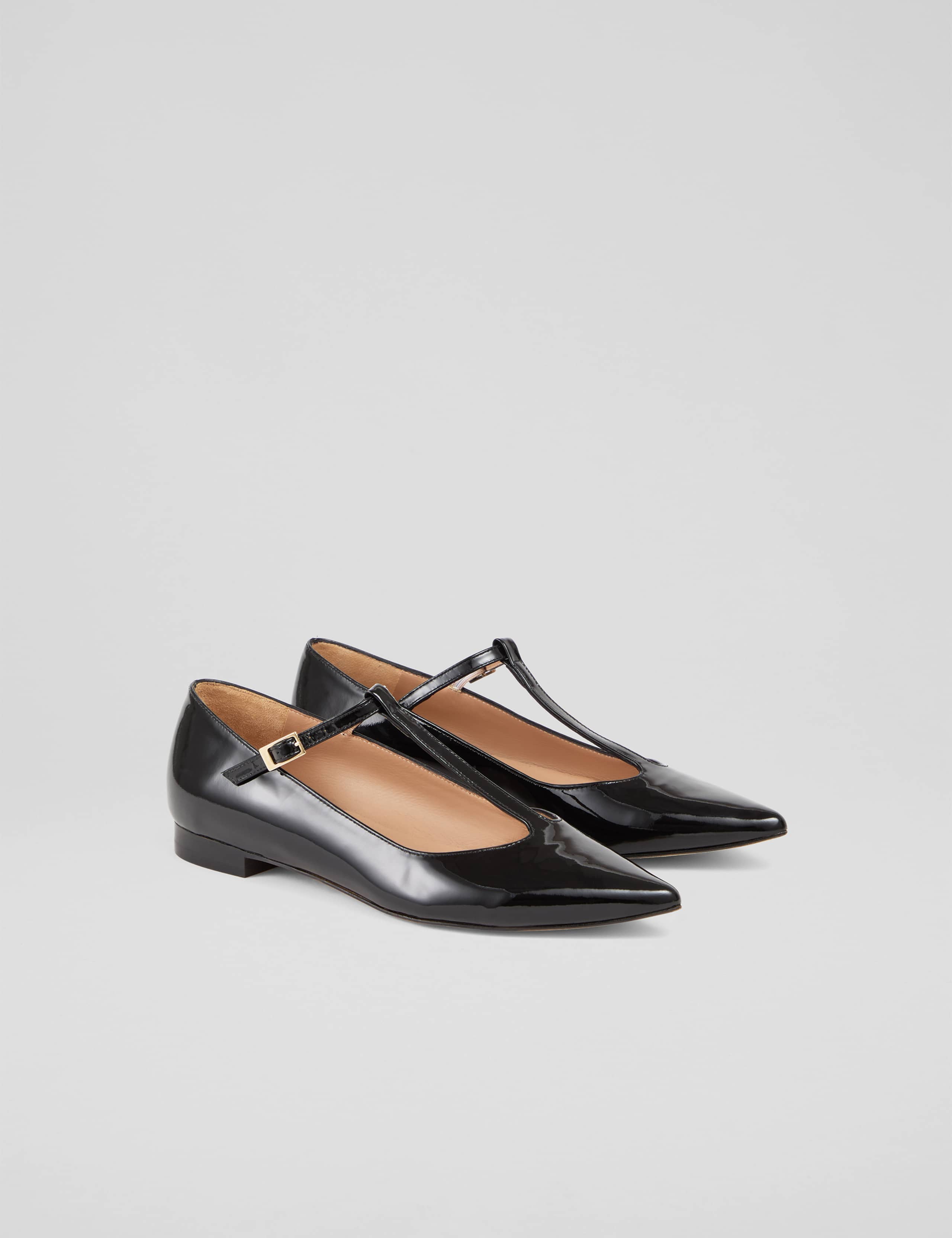 Leather Patent Buckle Flat Pumps 2 of 4