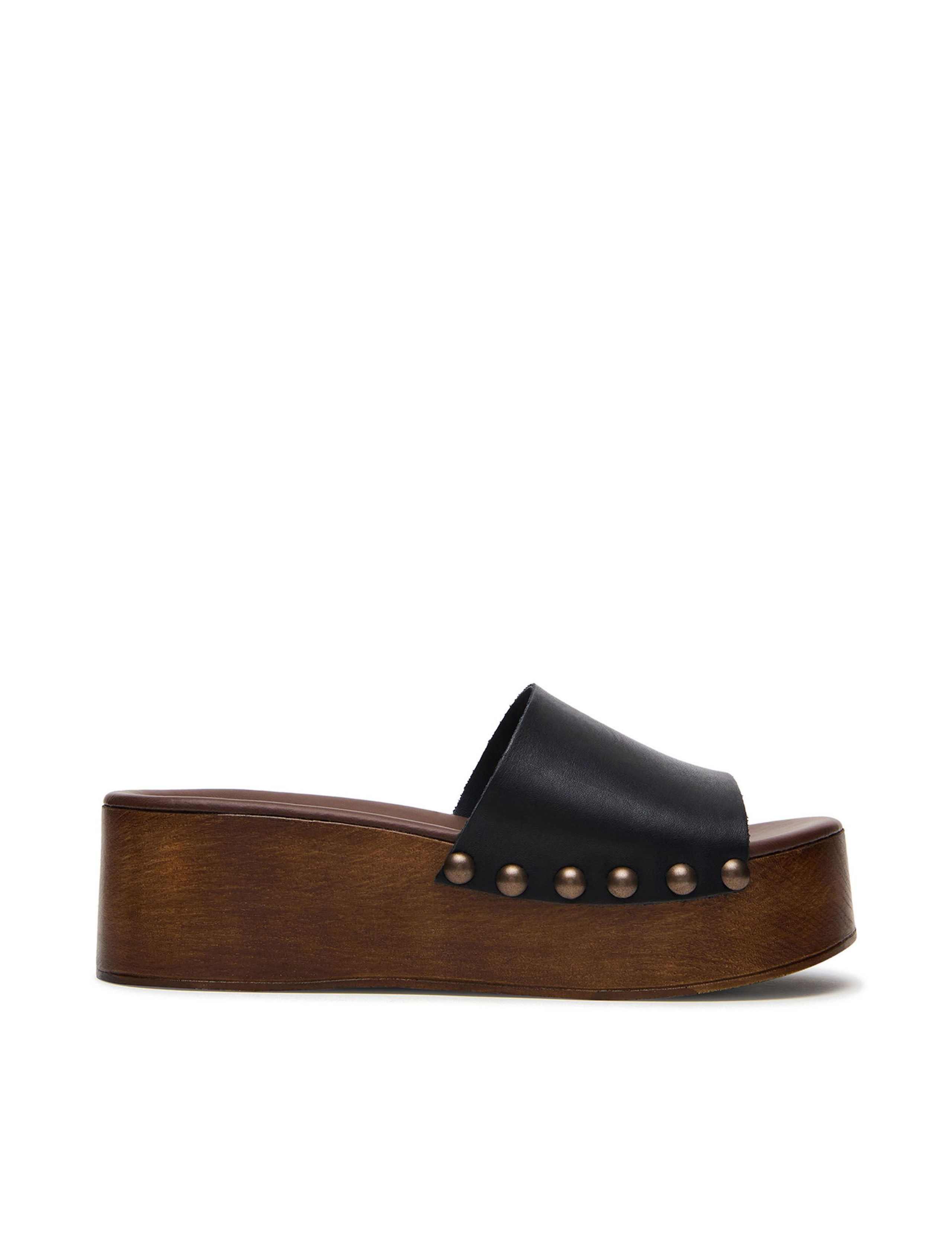 Conga Leather Platform Mules 1 of 5