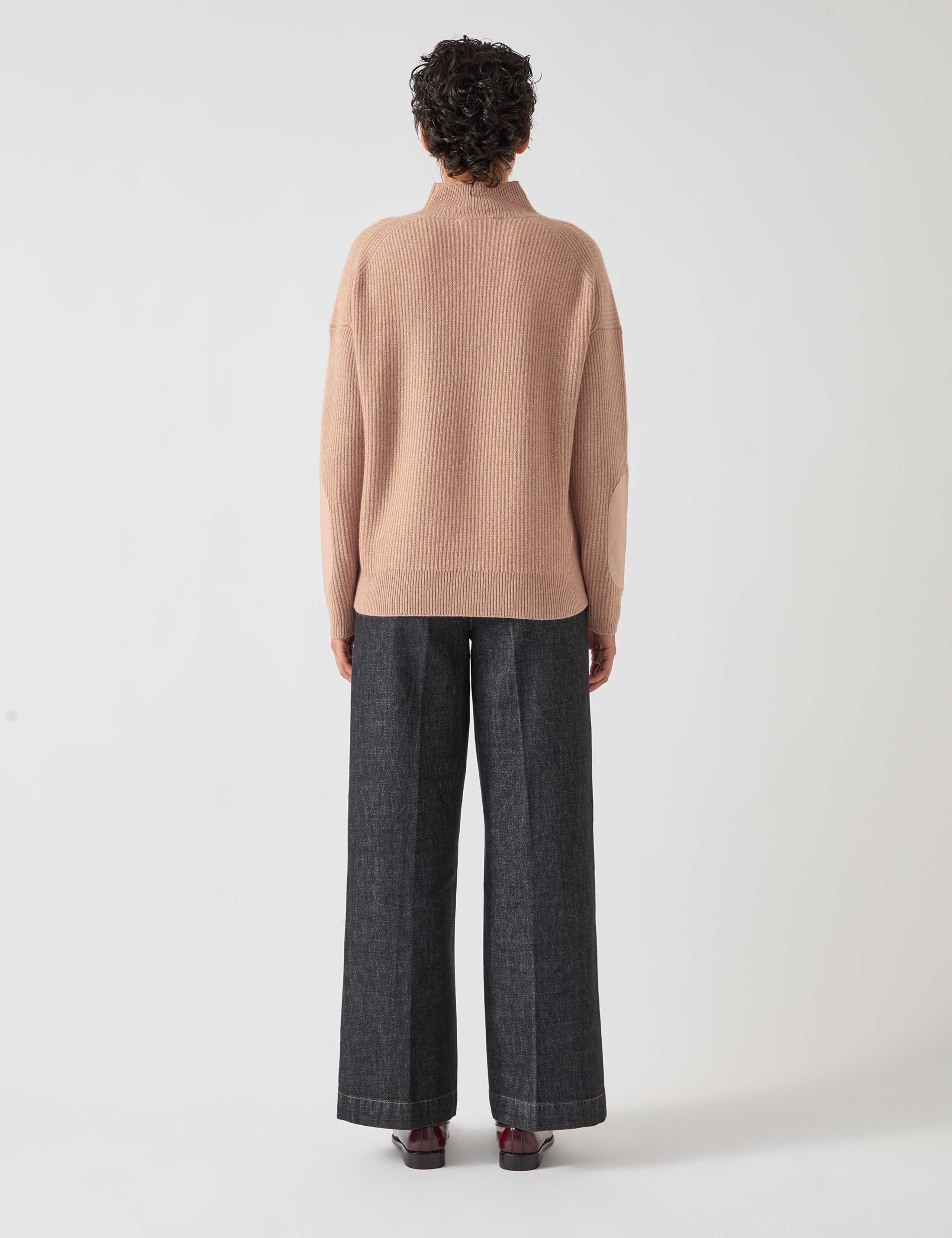 Merino Wool Blend Ribbed Sweatshirt 3 of 4