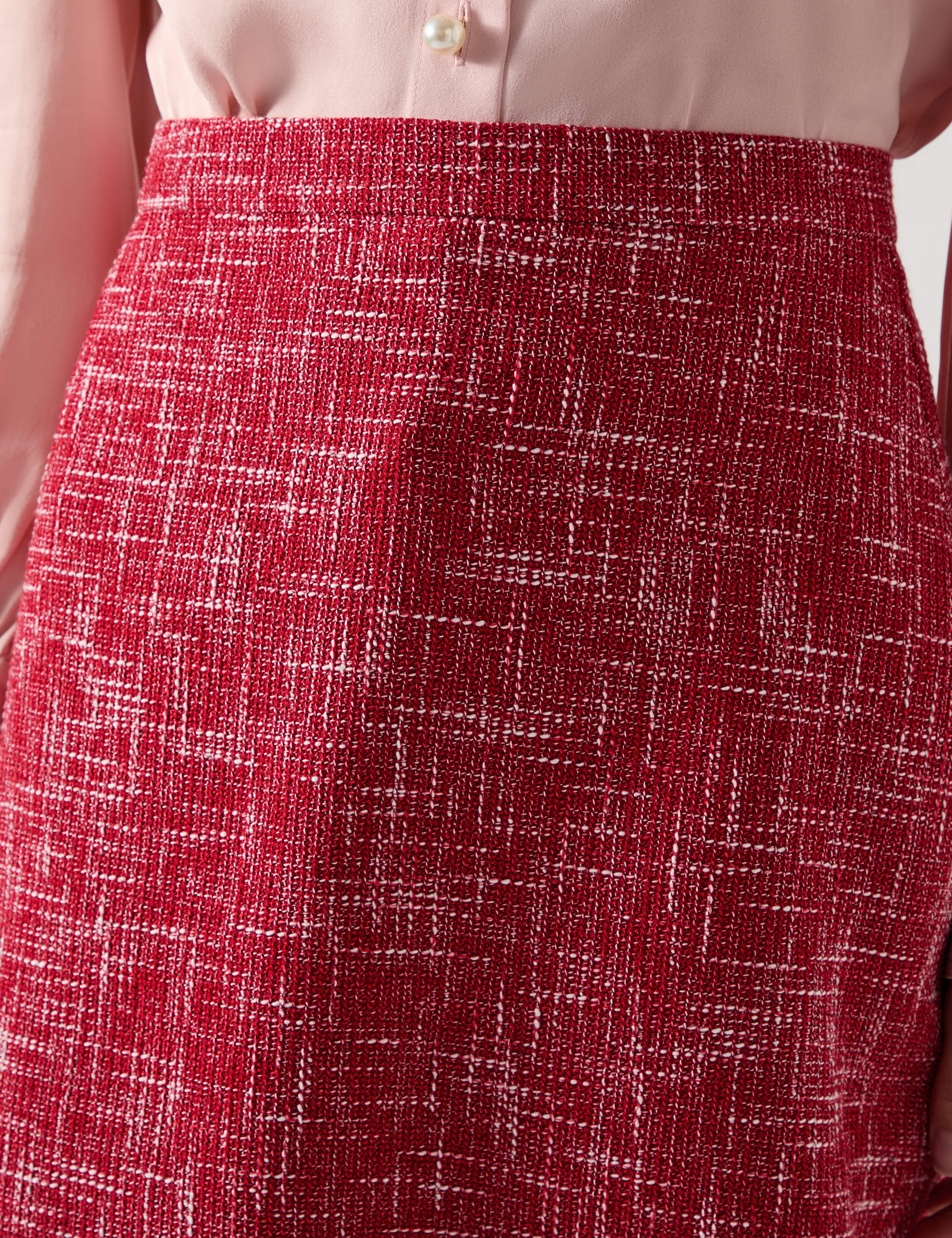 Cotton Blend Tweed Mini Pencil Skirt 4 of 4