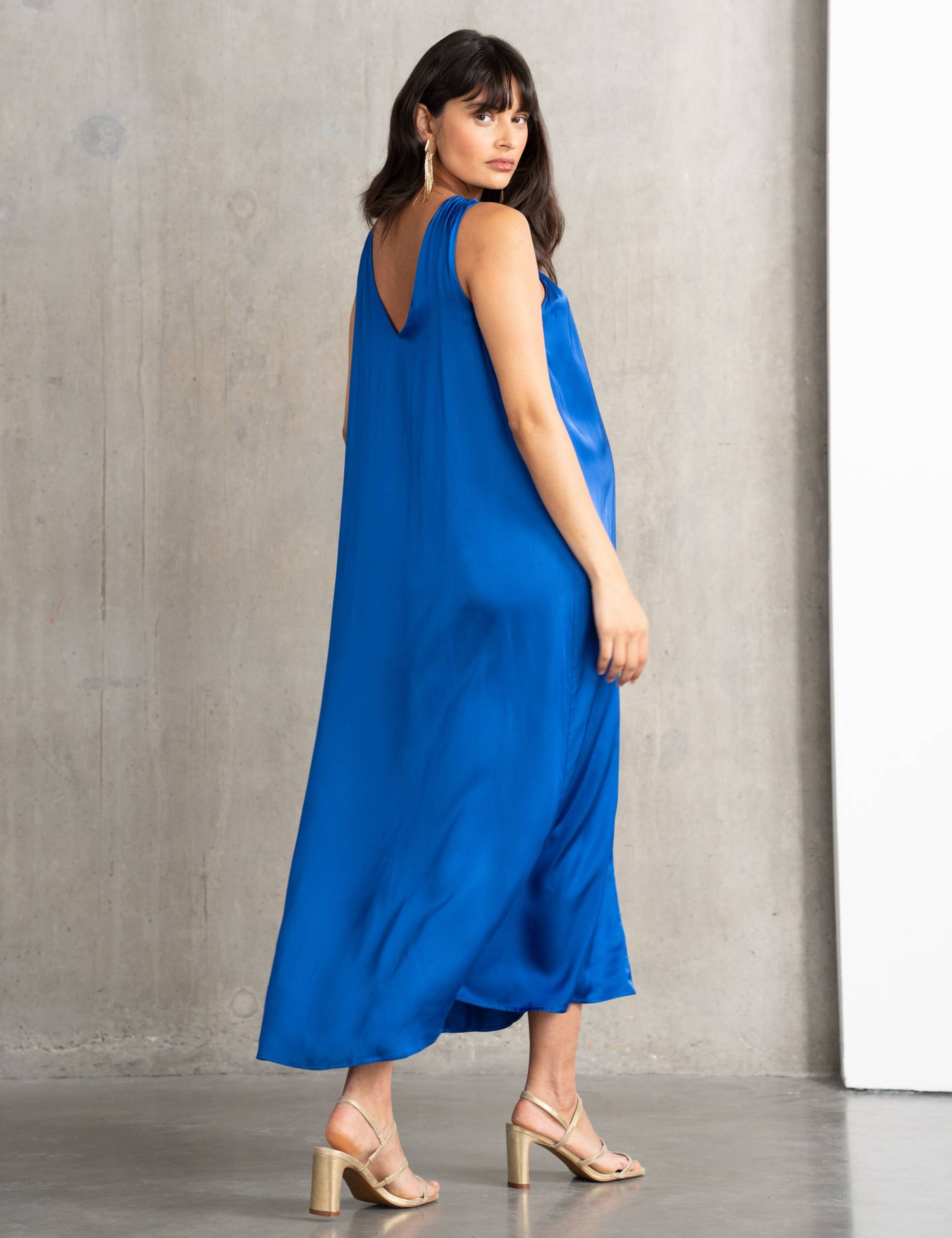 Maternity Satin Halter Neck Maxi Dress 3 of 5