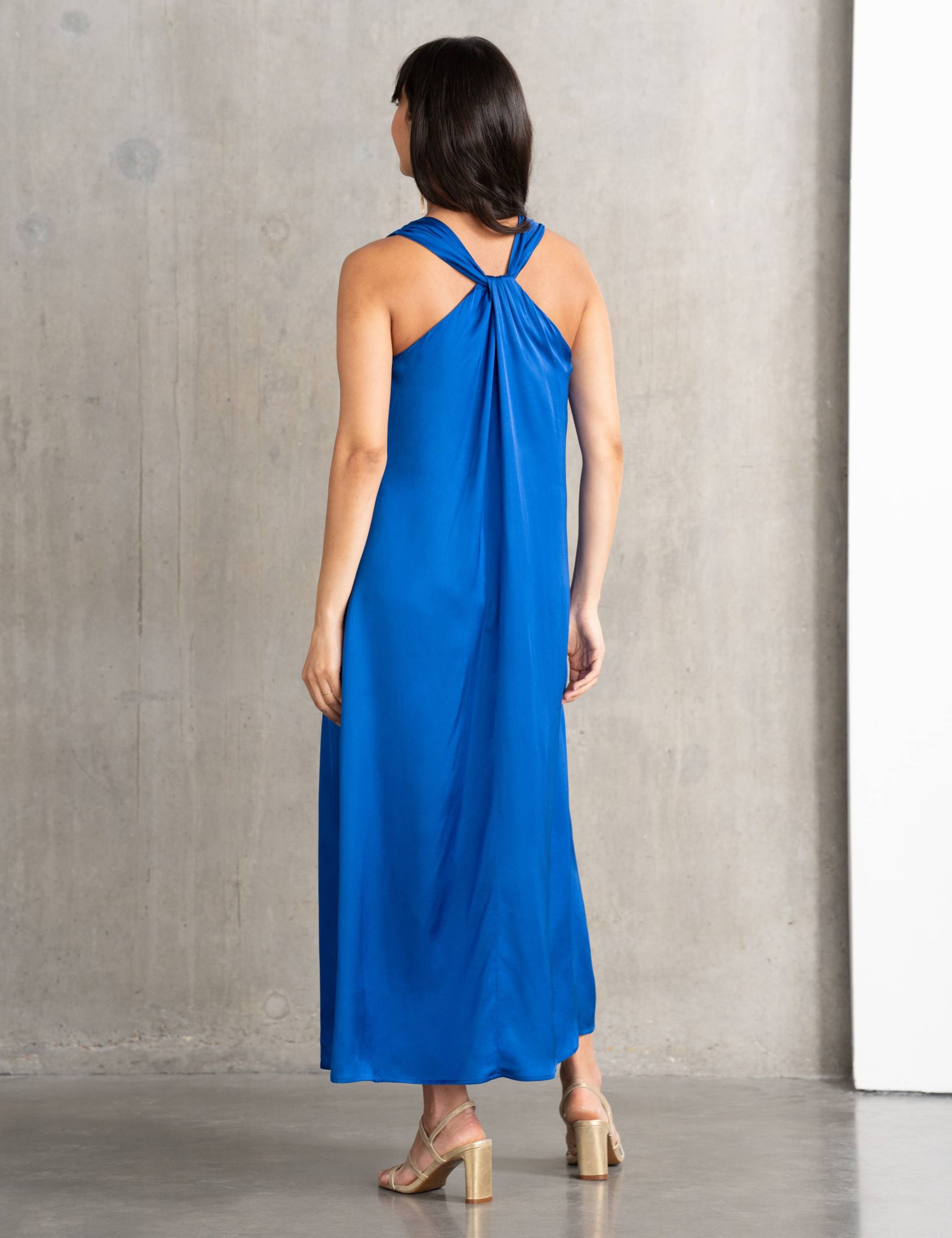 Maternity Satin Halter Neck Maxi Dress 4 of 5