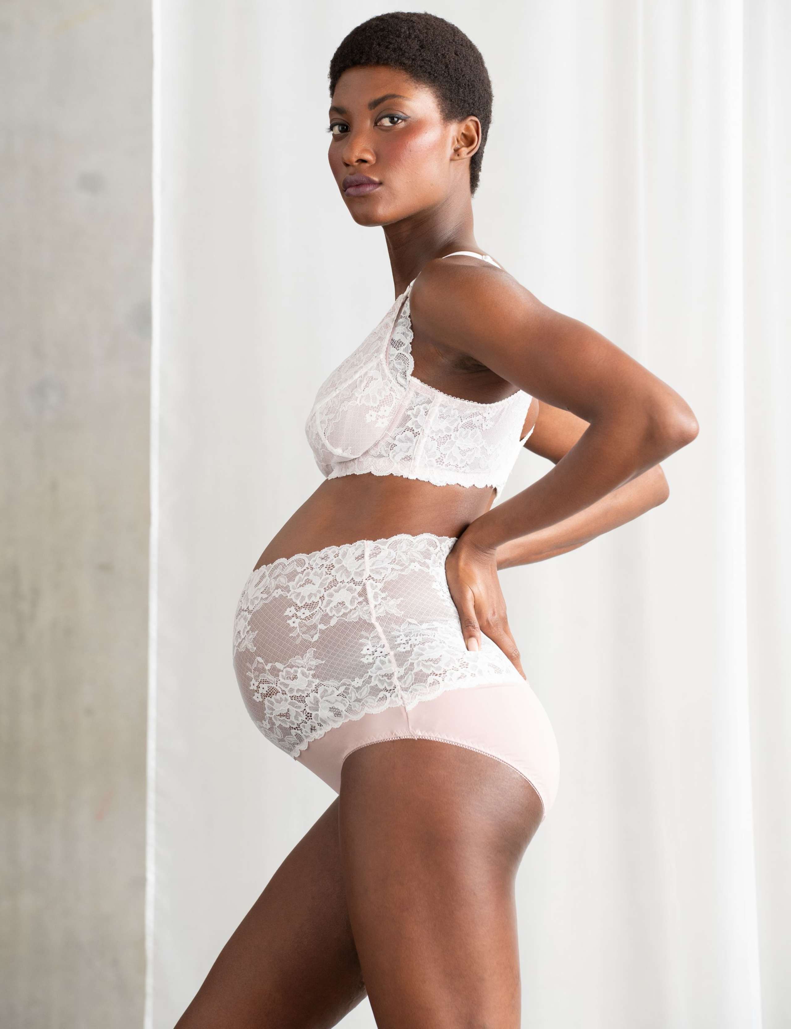 Lace High Waisted Maternity Full Briefs 2 of 5