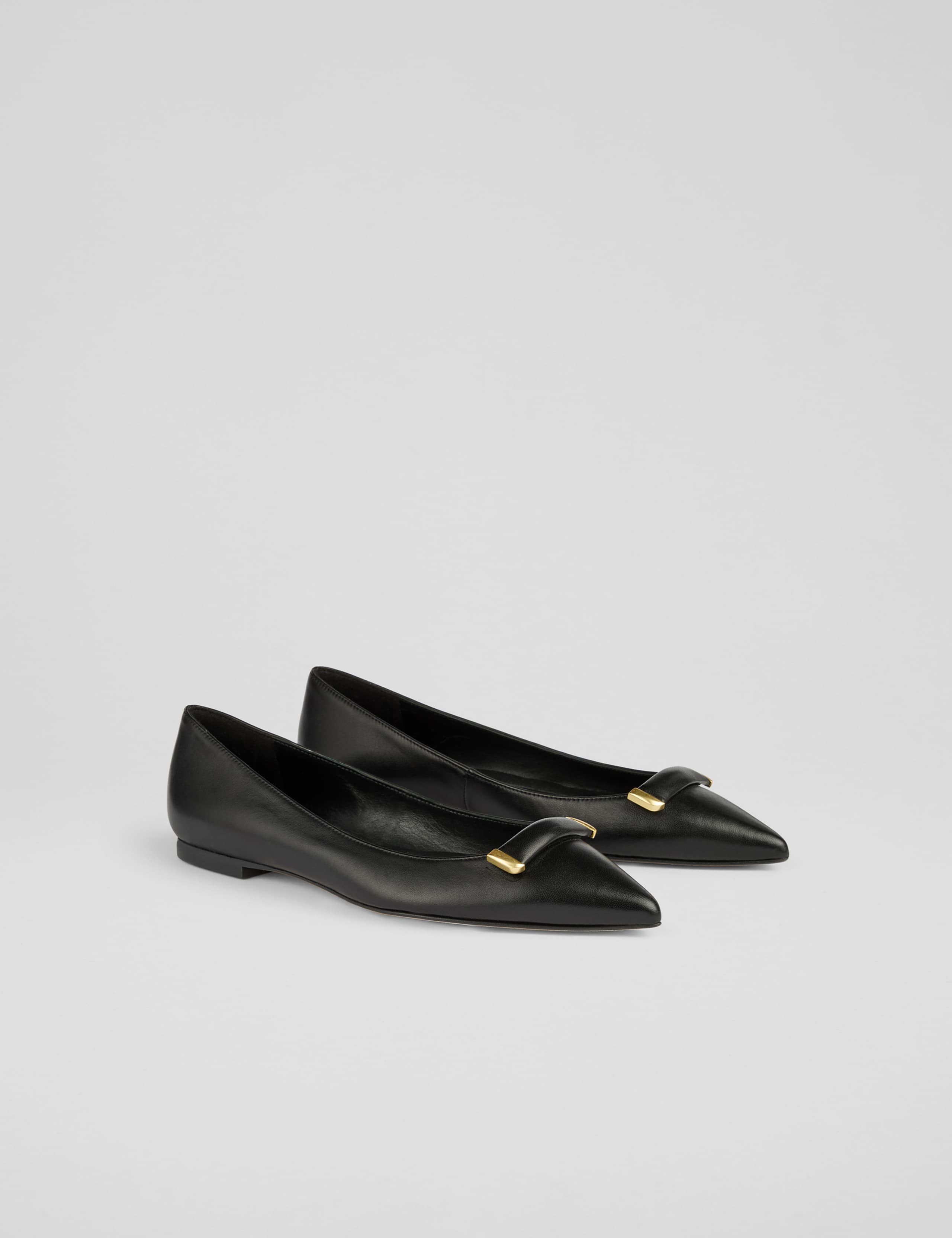 Leather Slip On Pointed Toe Flat Pumps 2 of 3