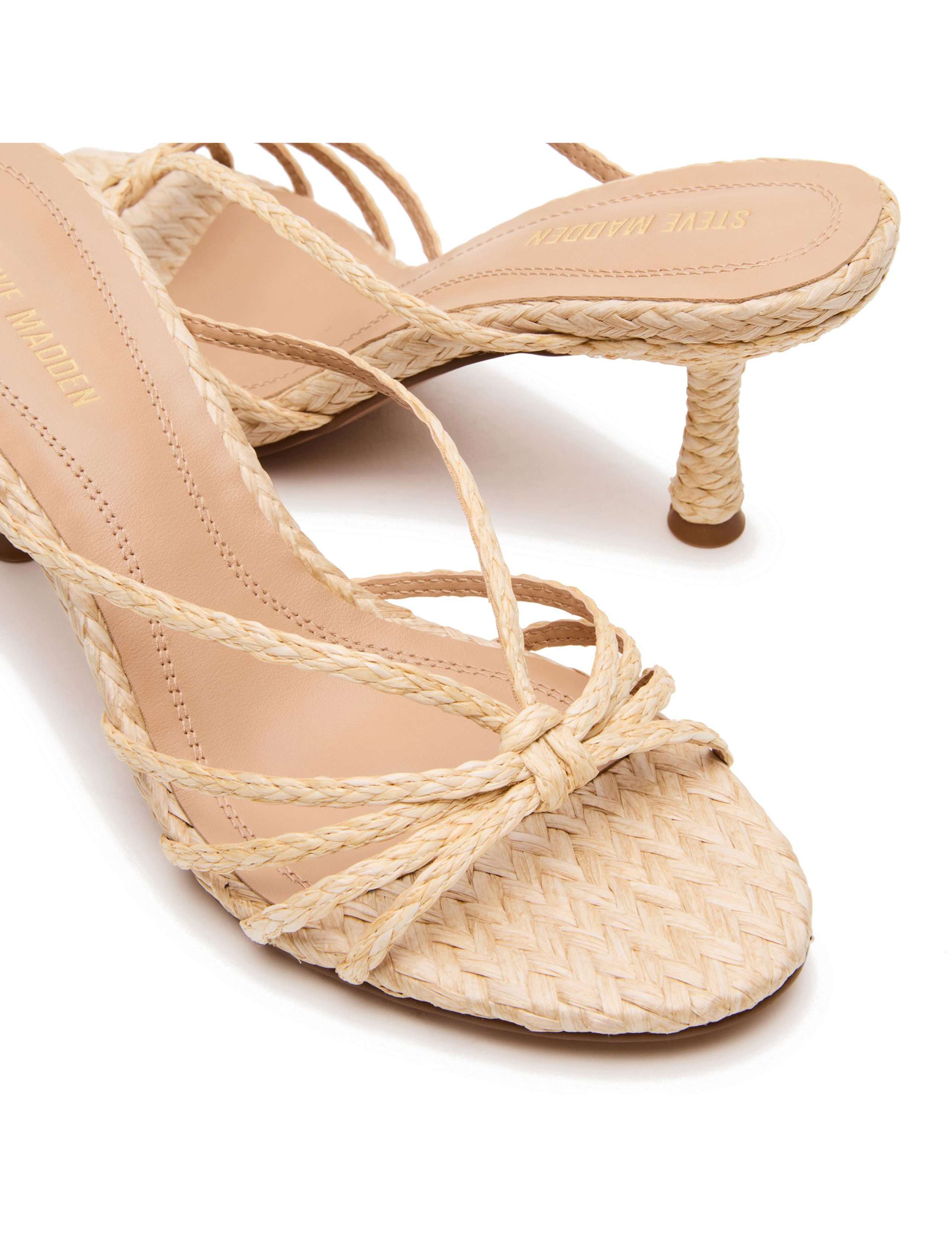 Edna Raffia Strappy Kitten Heel Sandals 2 of 5