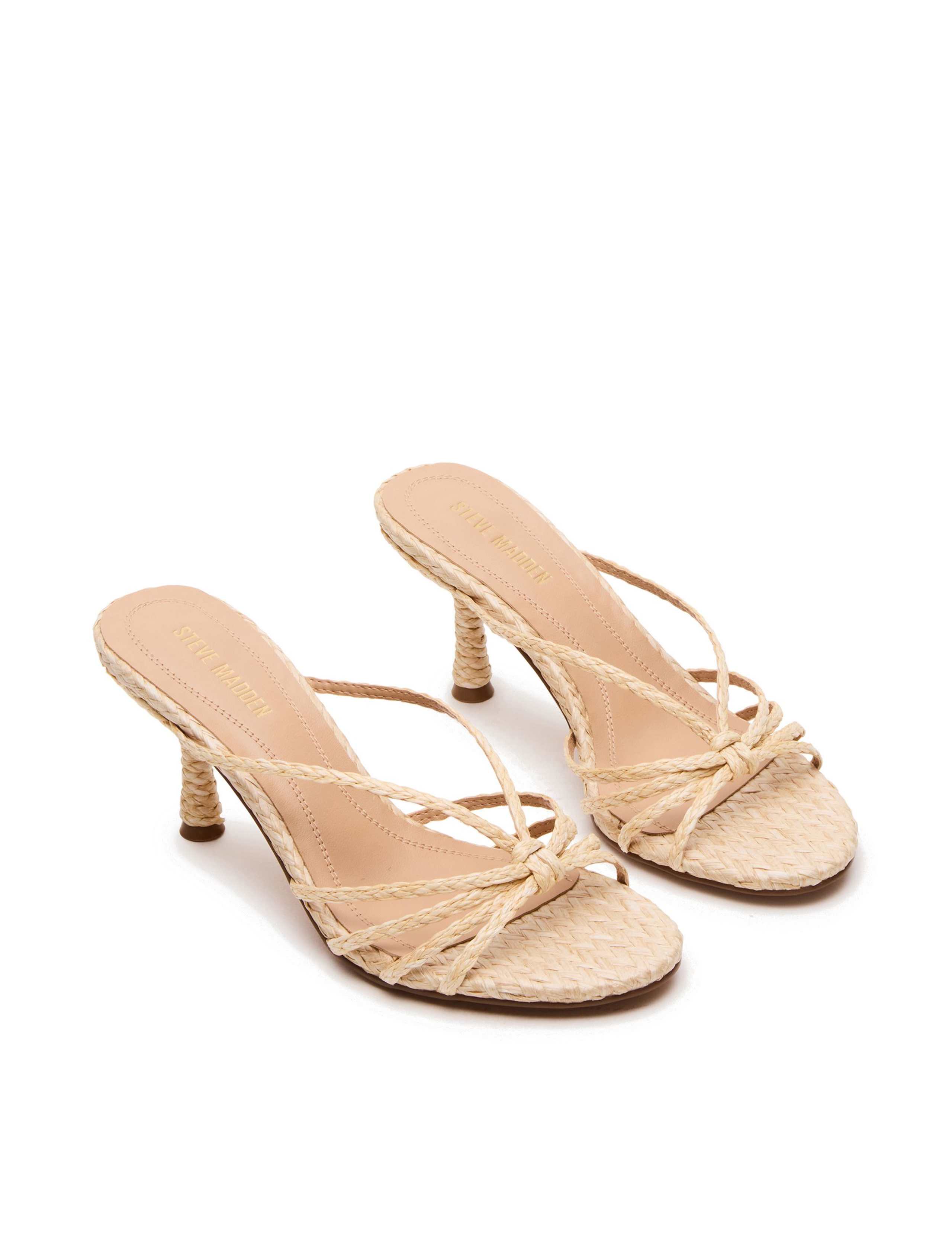 Edna Raffia Strappy Kitten Heel Sandals 3 of 5