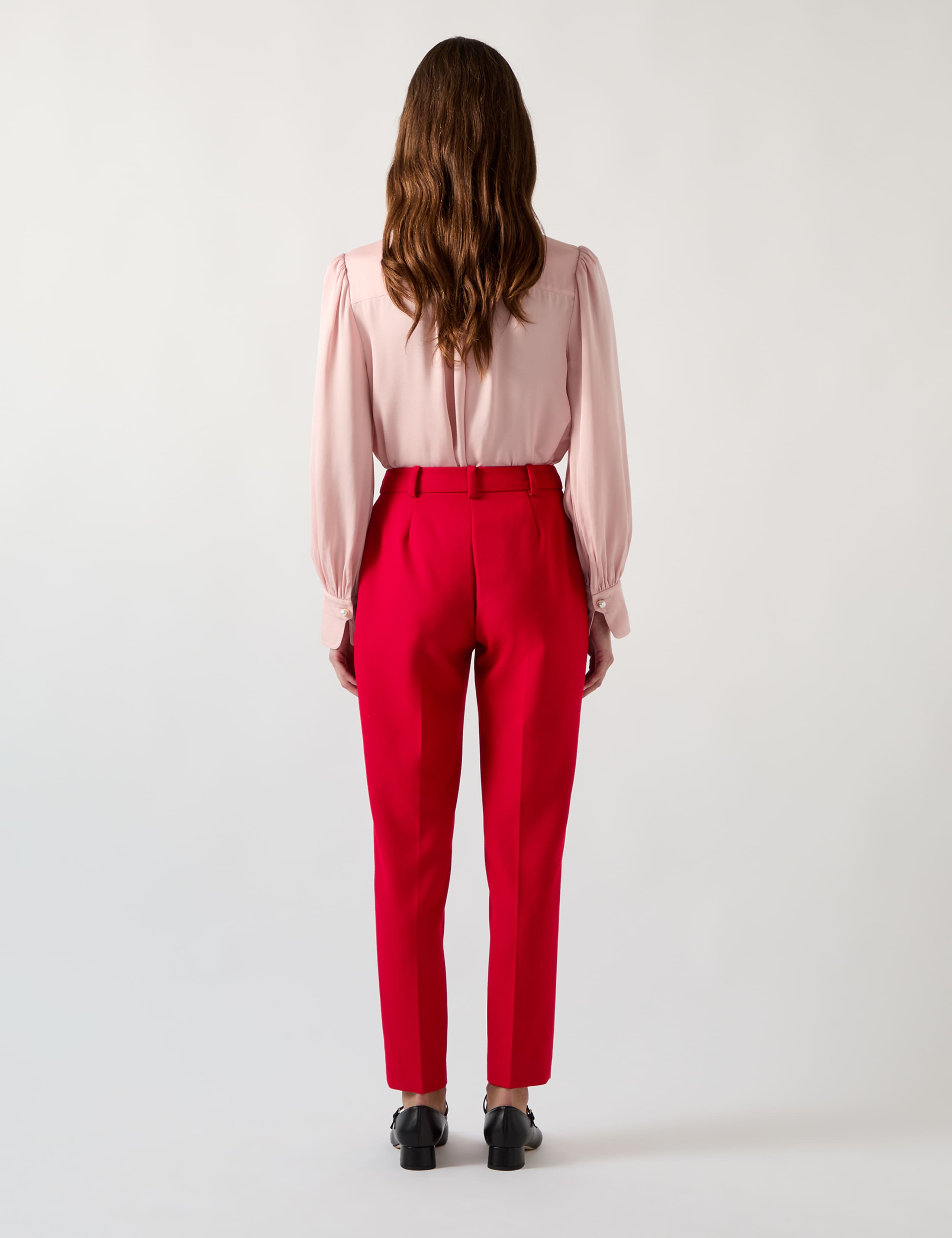 Twill Slim Fit Tapered Ankle Grazer Trousers 3 of 4