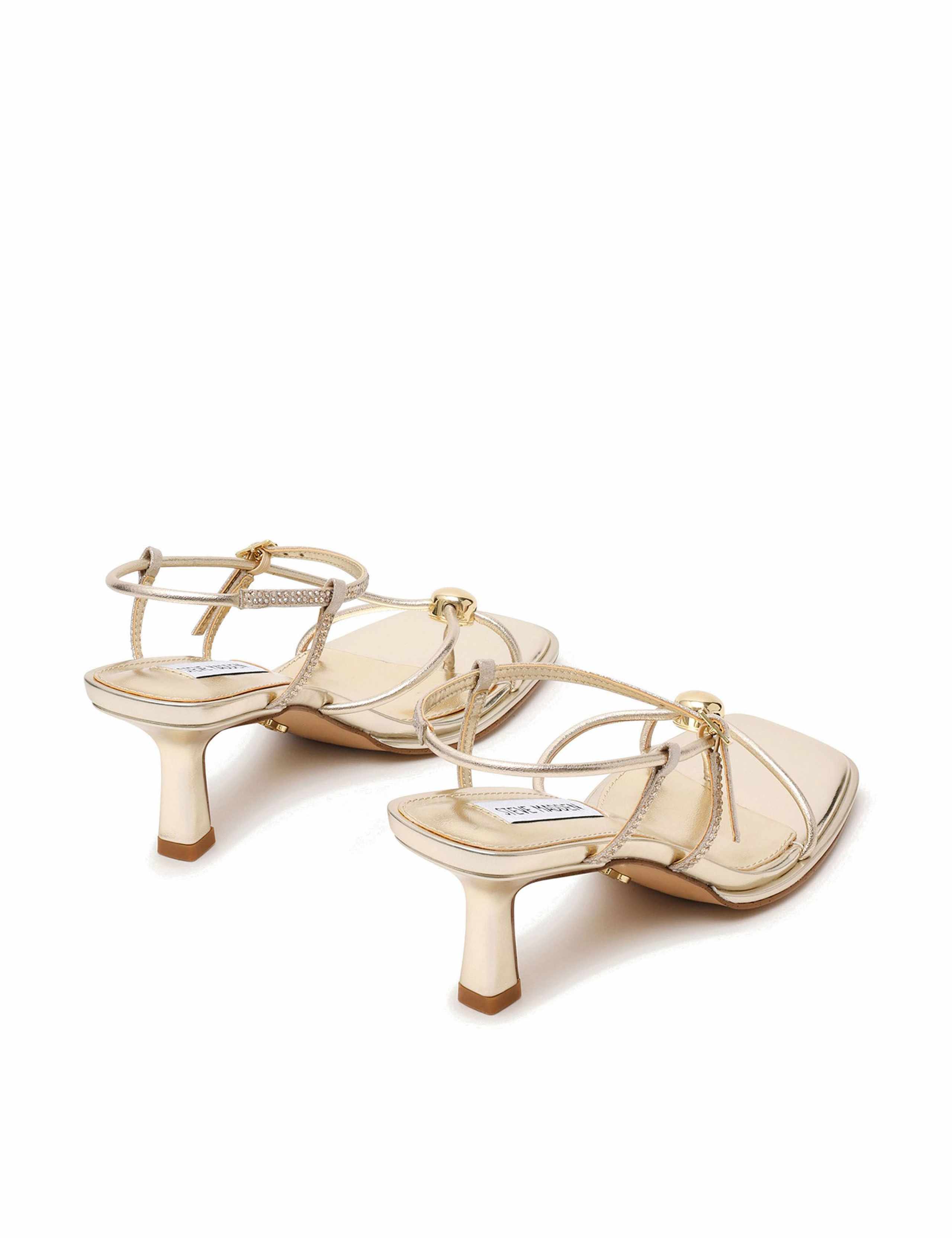 Jackpots Metallic Kitten Heel Square Toe Sandals 5 of 5