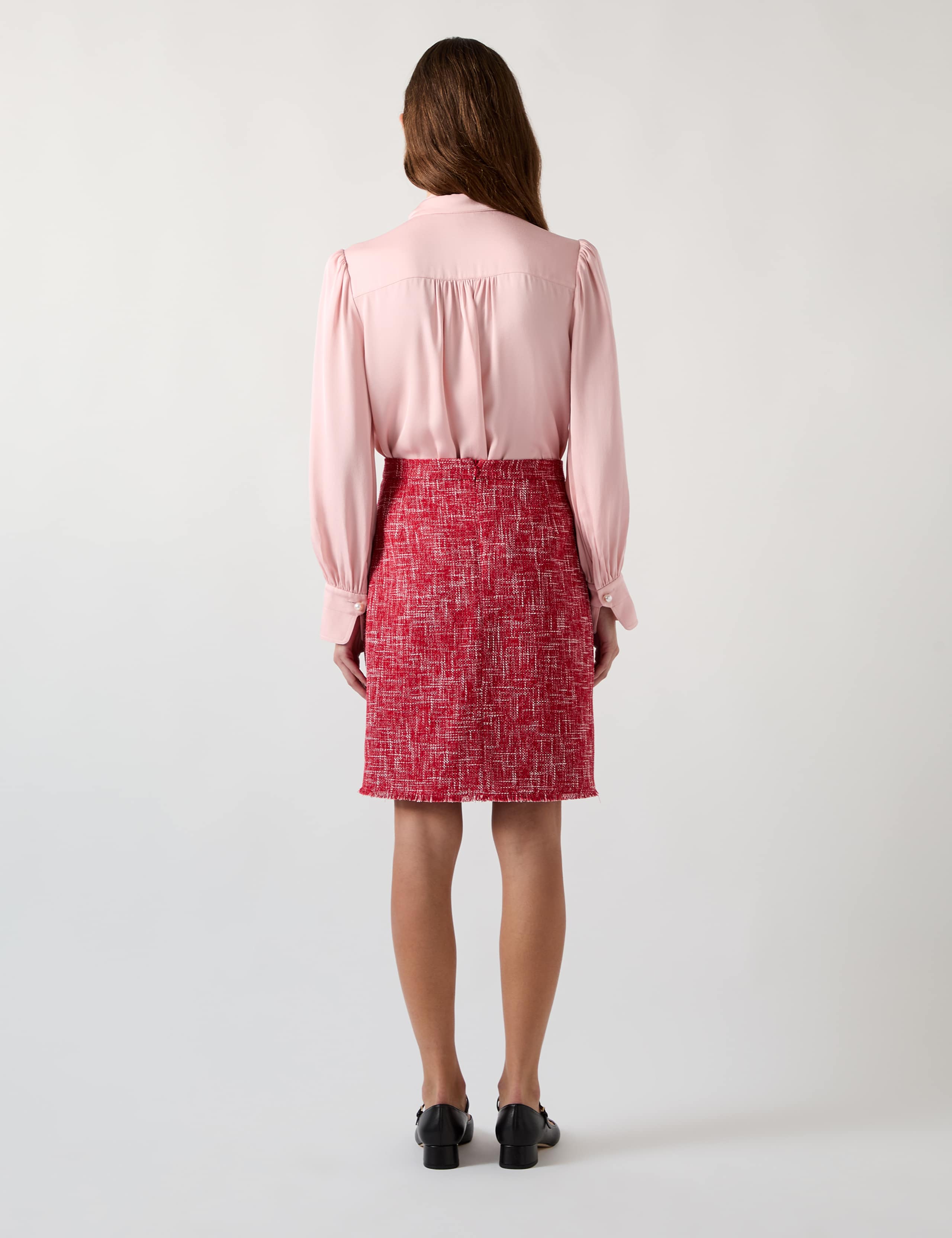 Crepe Tie Neck Puff Sleeve Blouse 4 of 4