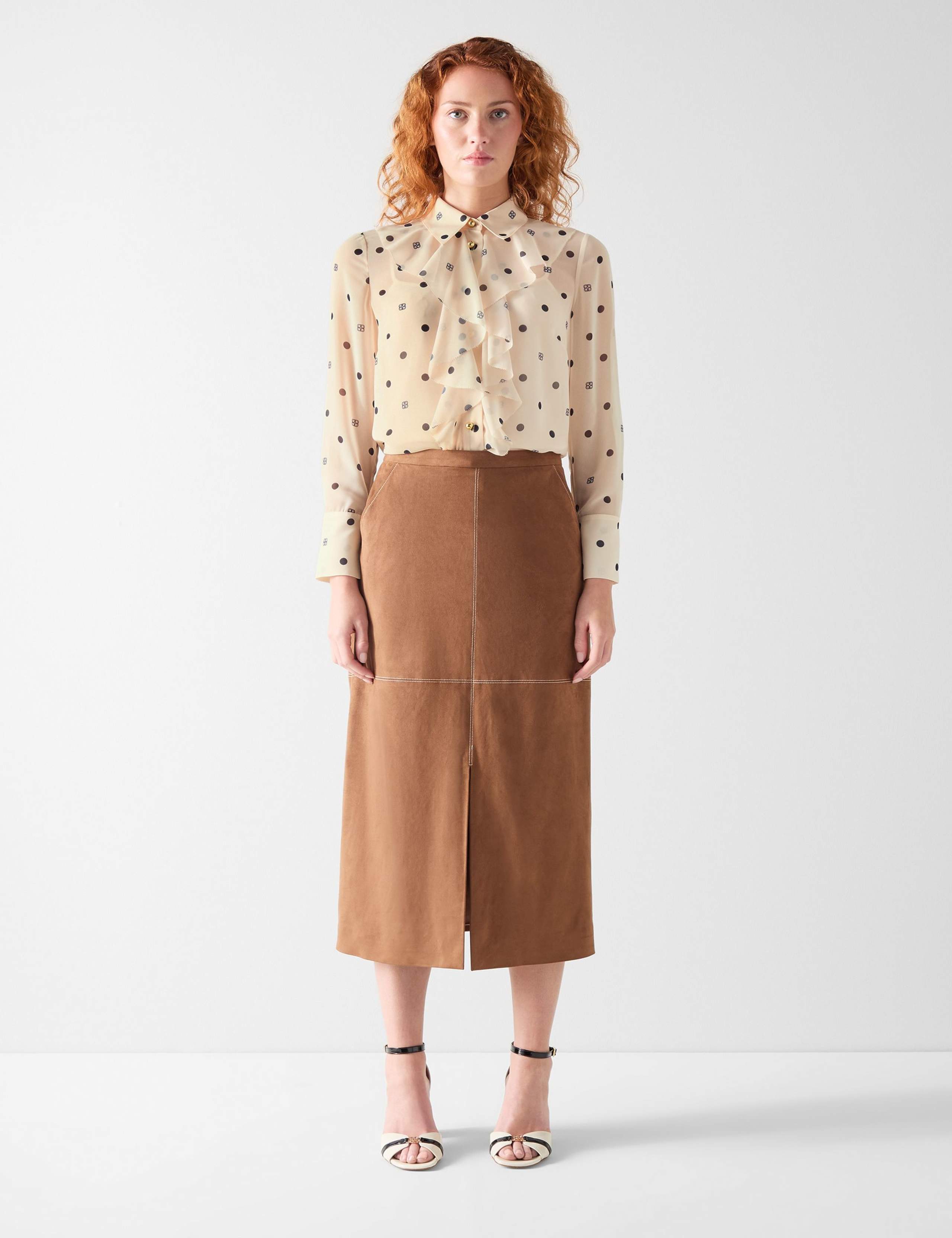 Satin Polka Dot Blouse 1 of 4