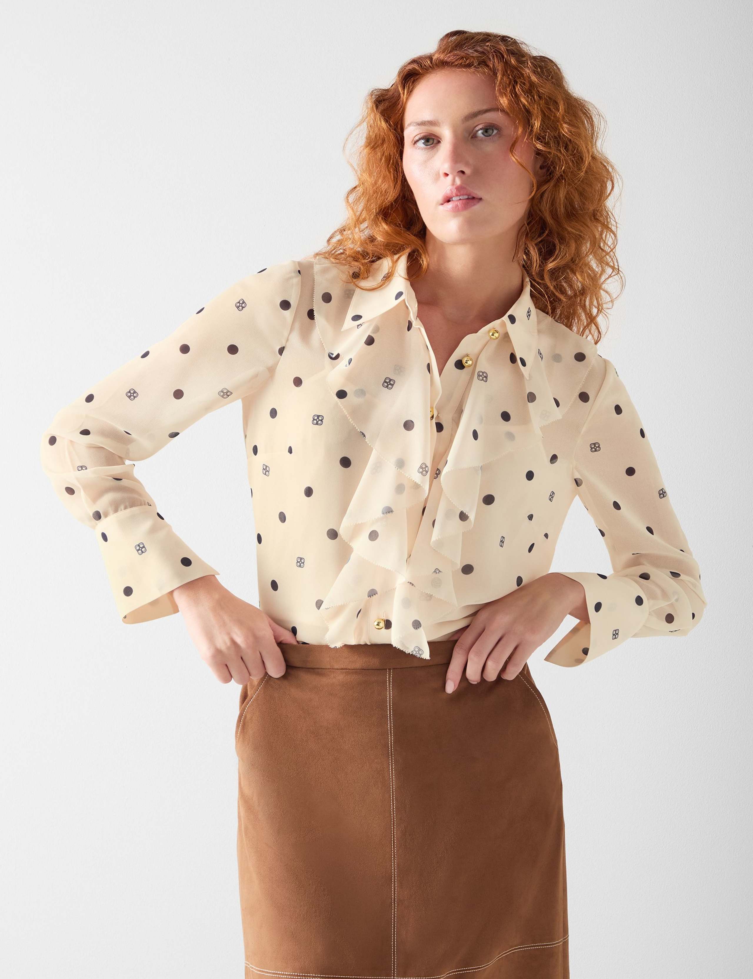 Satin Polka Dot Blouse 3 of 4