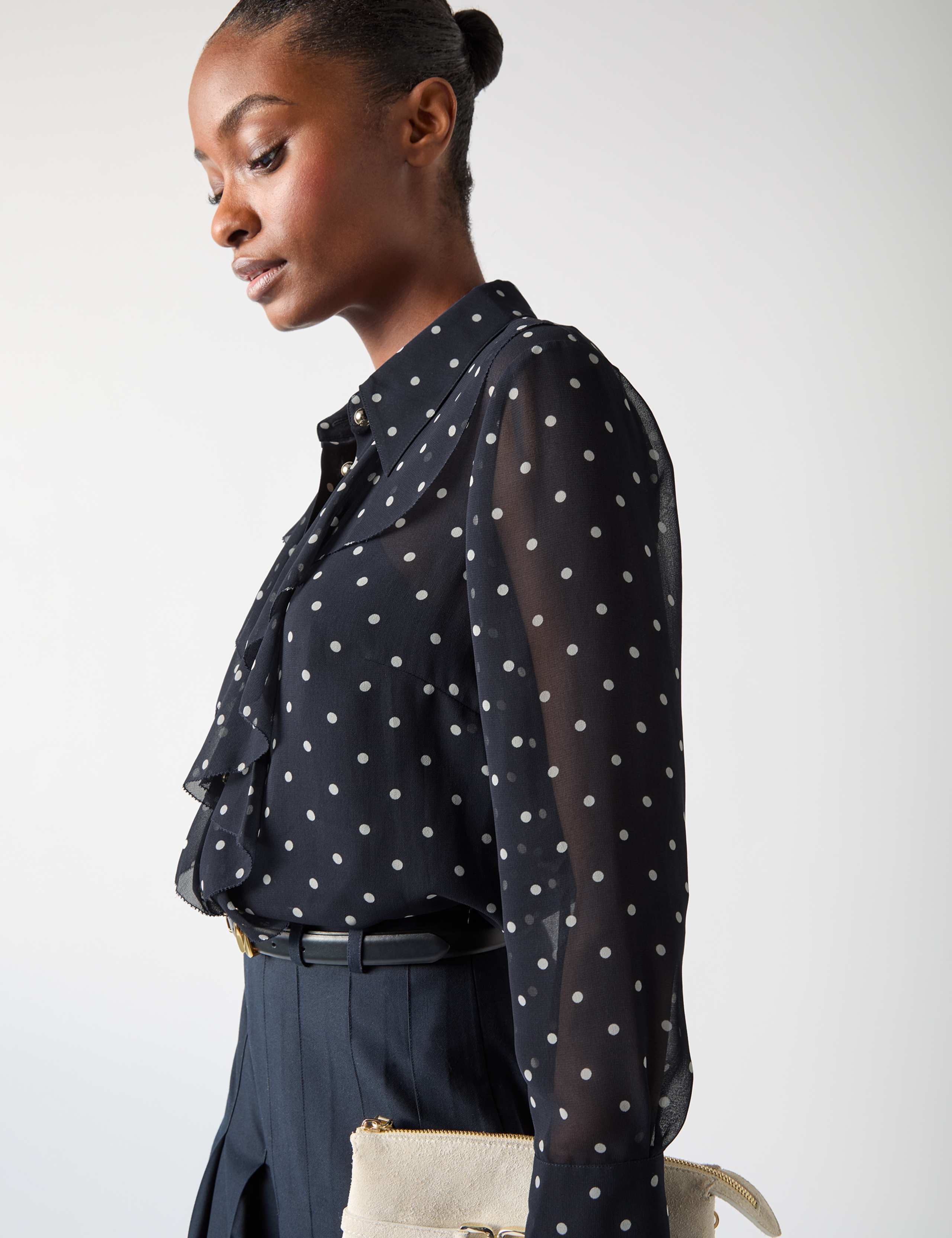 Satin Polka Dot Blouse 3 of 4