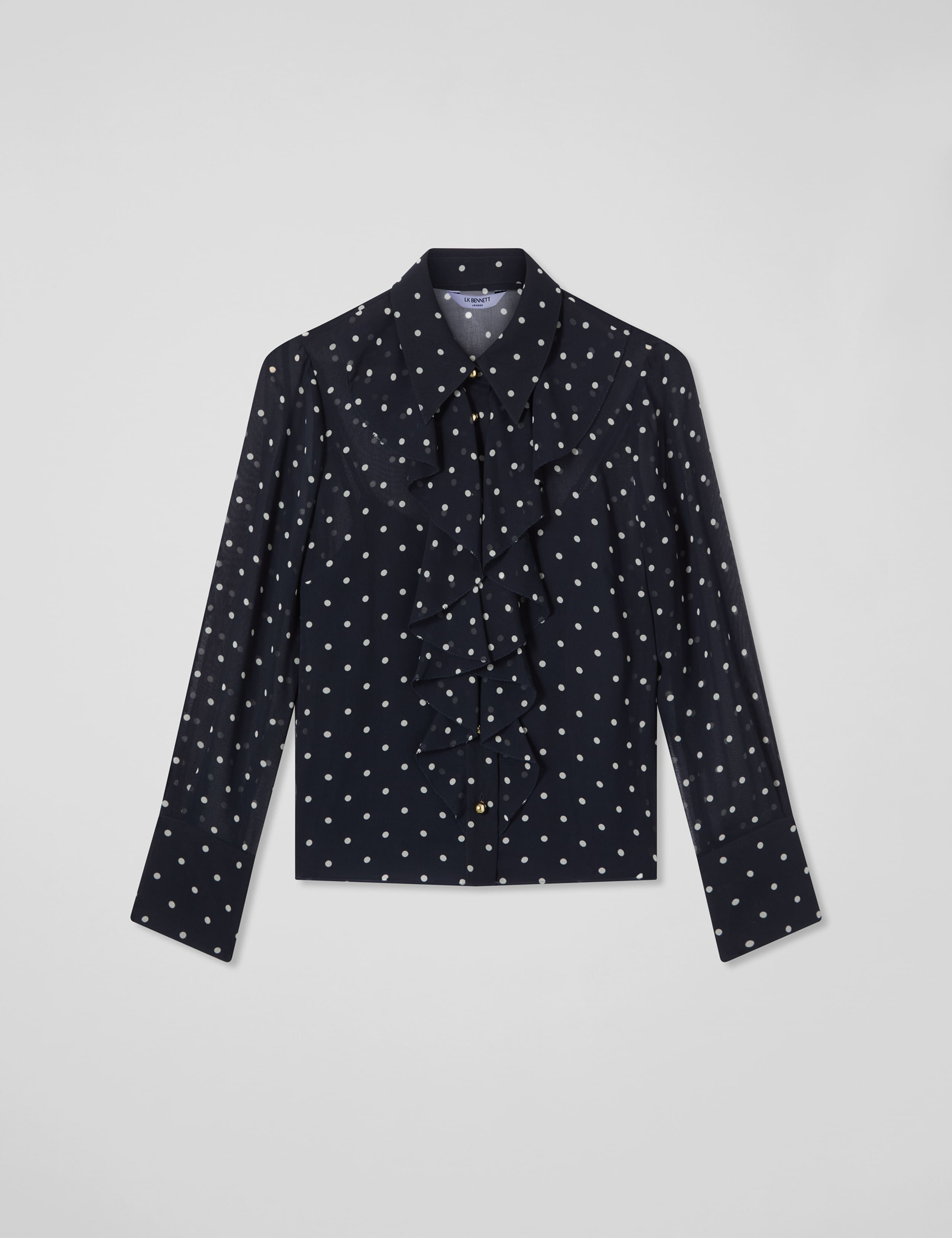 Satin Polka Dot Blouse 2 of 4