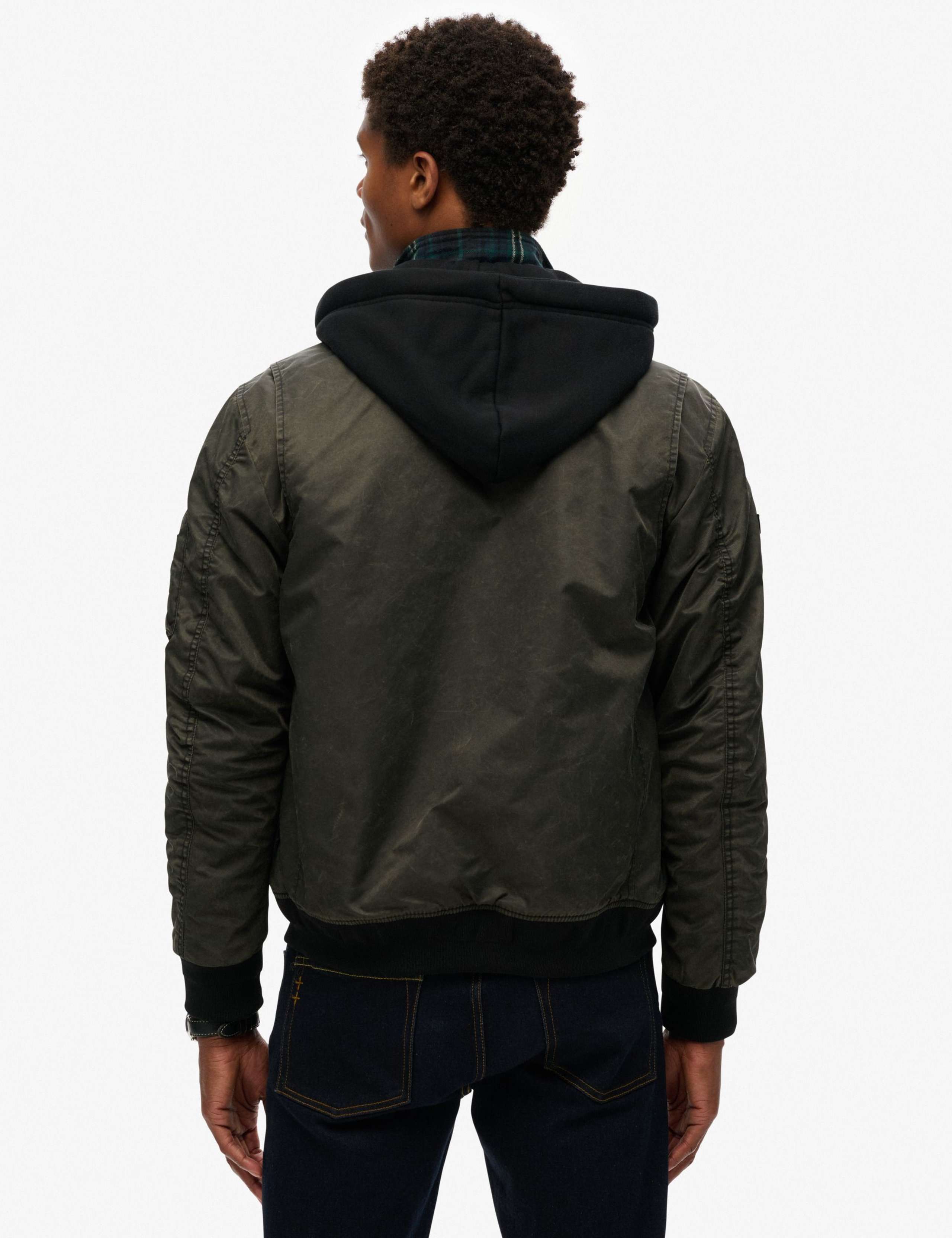 Twill Hooded Bomber Jacket 2 of 6