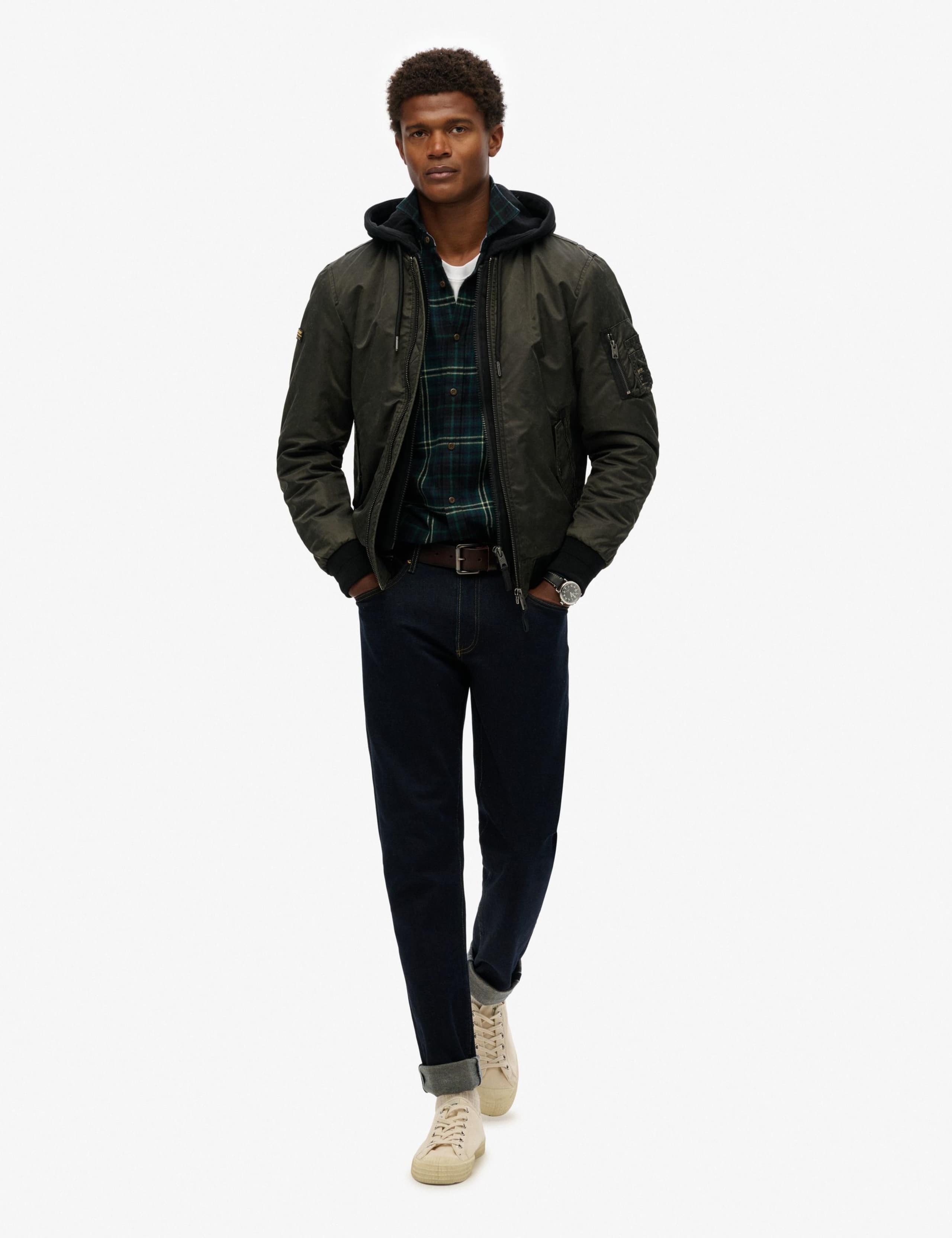 Twill Hooded Bomber Jacket 3 of 6