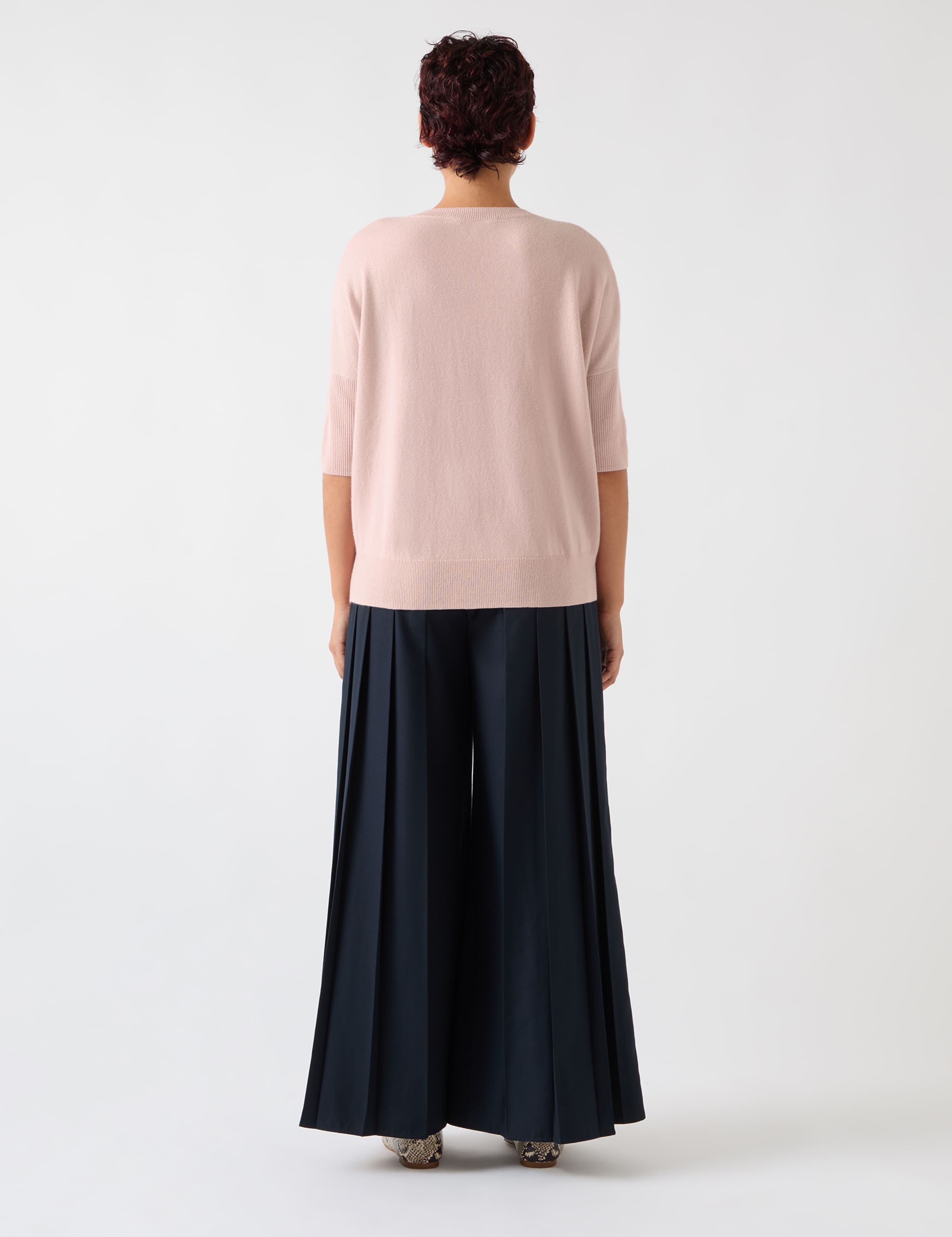 Wool Blend Pointelle Knitted Top 3 of 4
