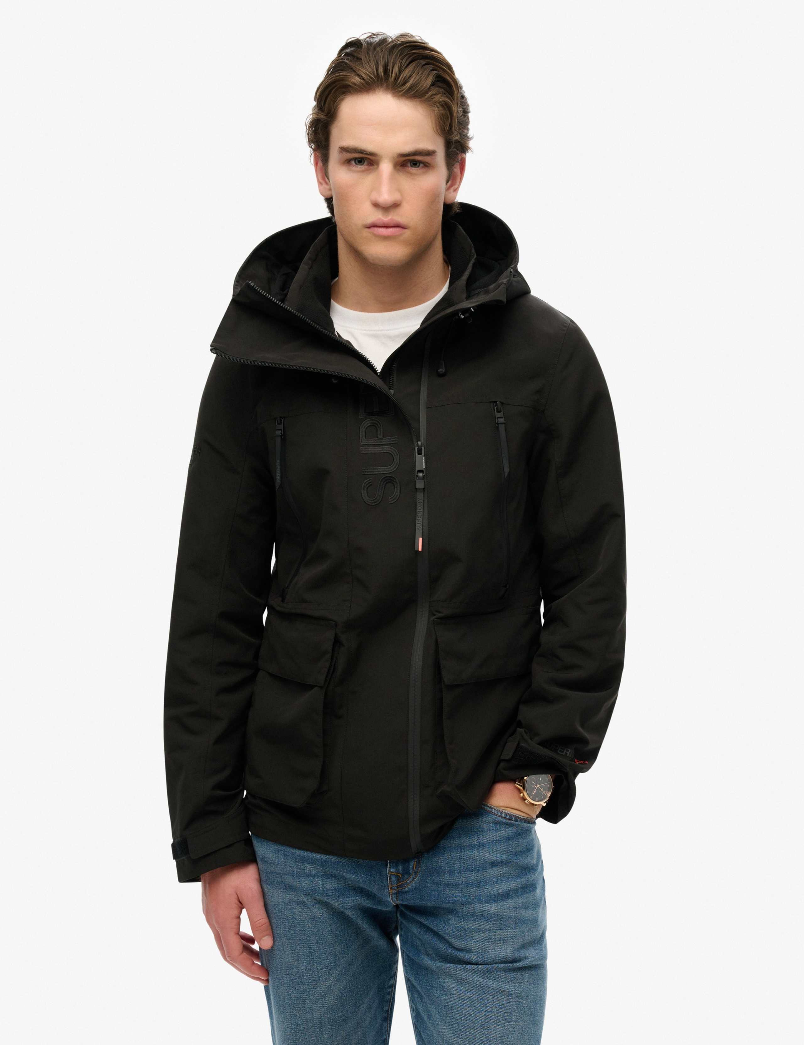Embroidered Hooded Ultimate Windbreaker Coat 1 of 6