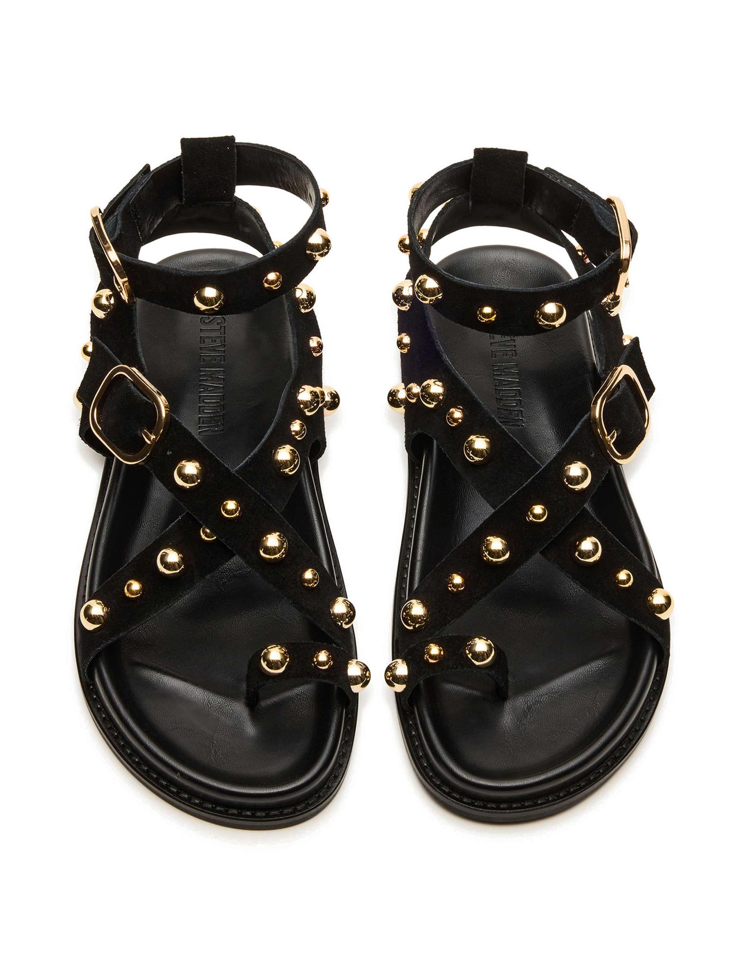 Suede Ankle Strap Flat Gladiator Sandals 3 of 5