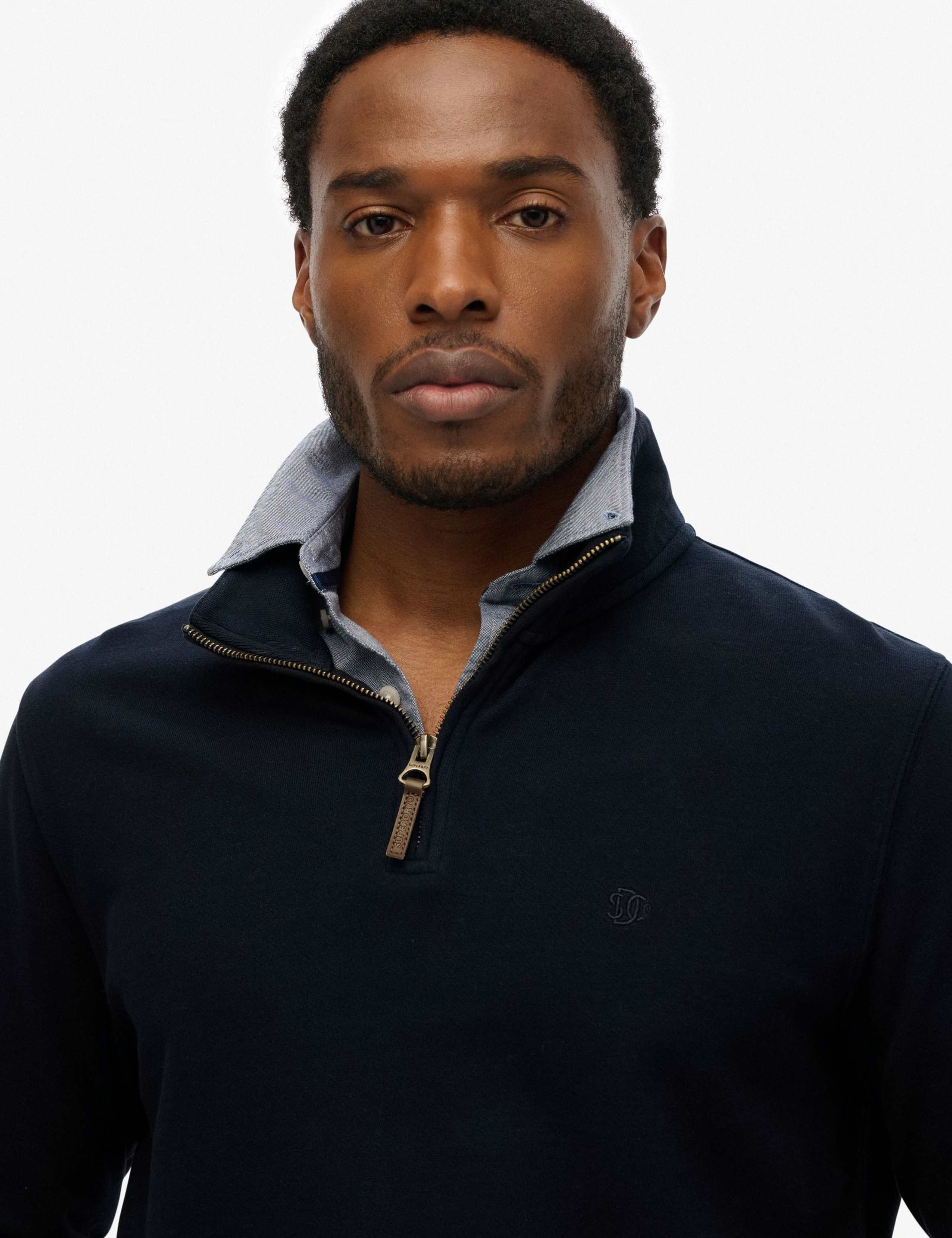 Pure Cotton Half Zip Jumper 5 of 6