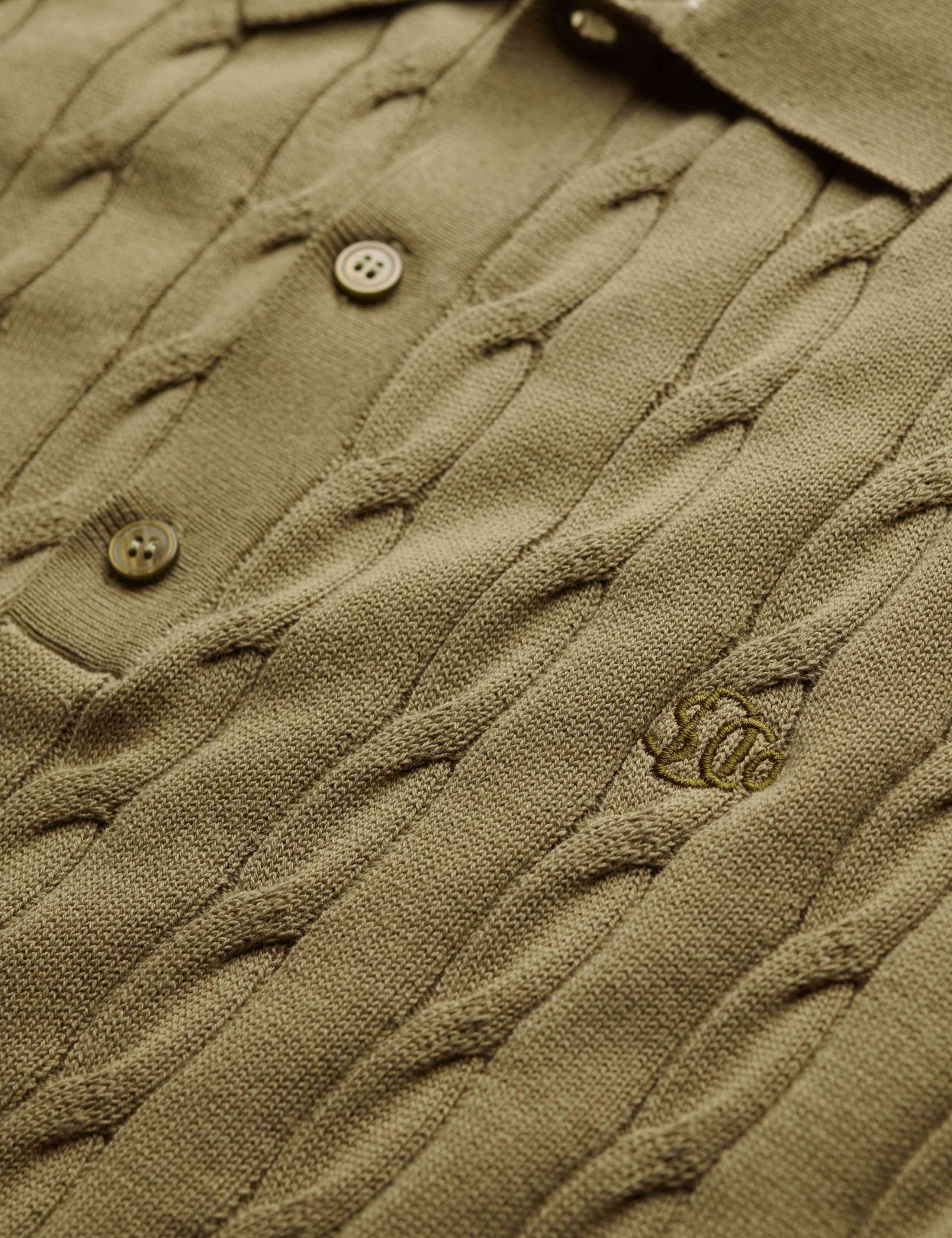 Pure Cotton Textured Knitted Polo Shirt 3 of 6