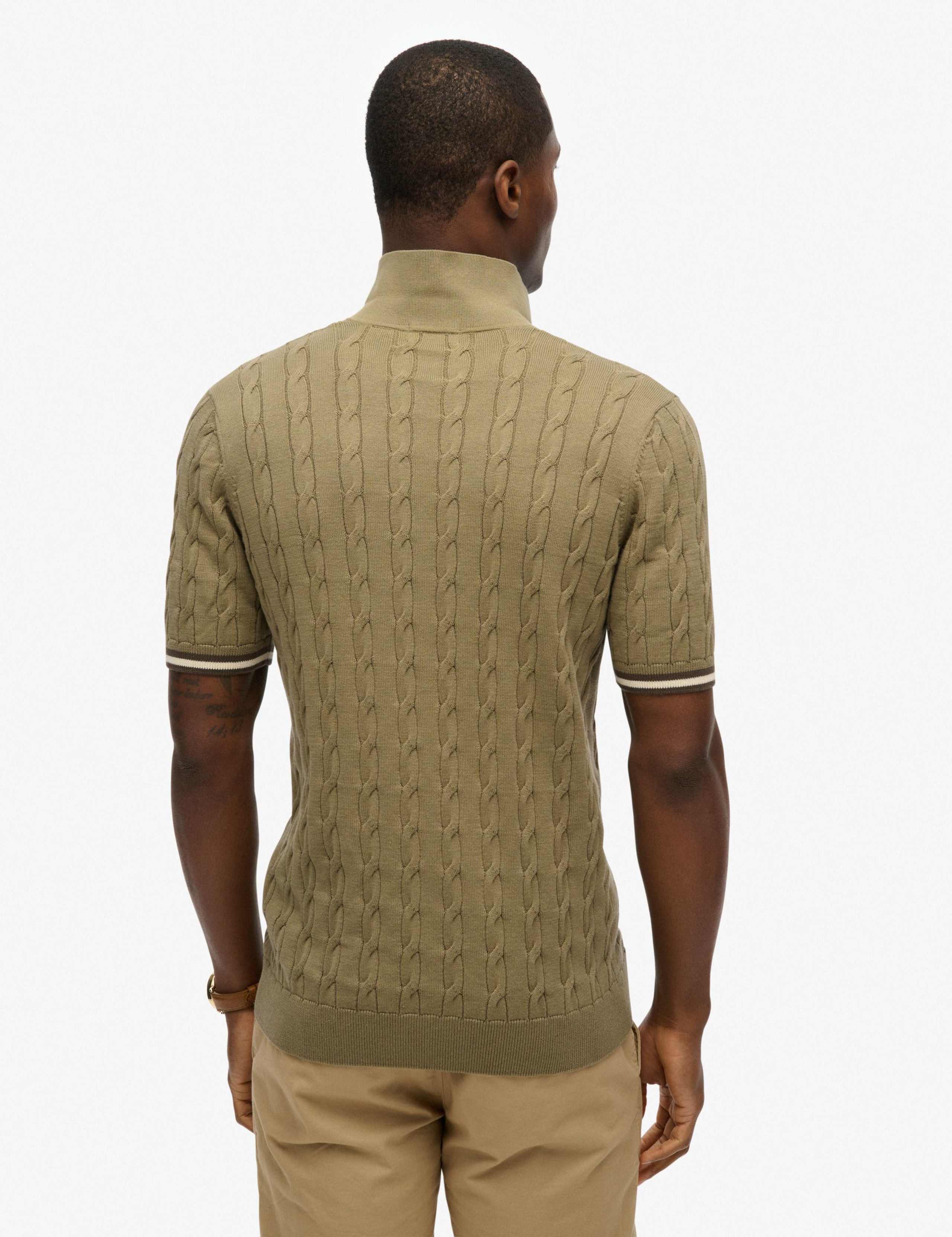 Pure Cotton Textured Knitted Polo Shirt 4 of 6