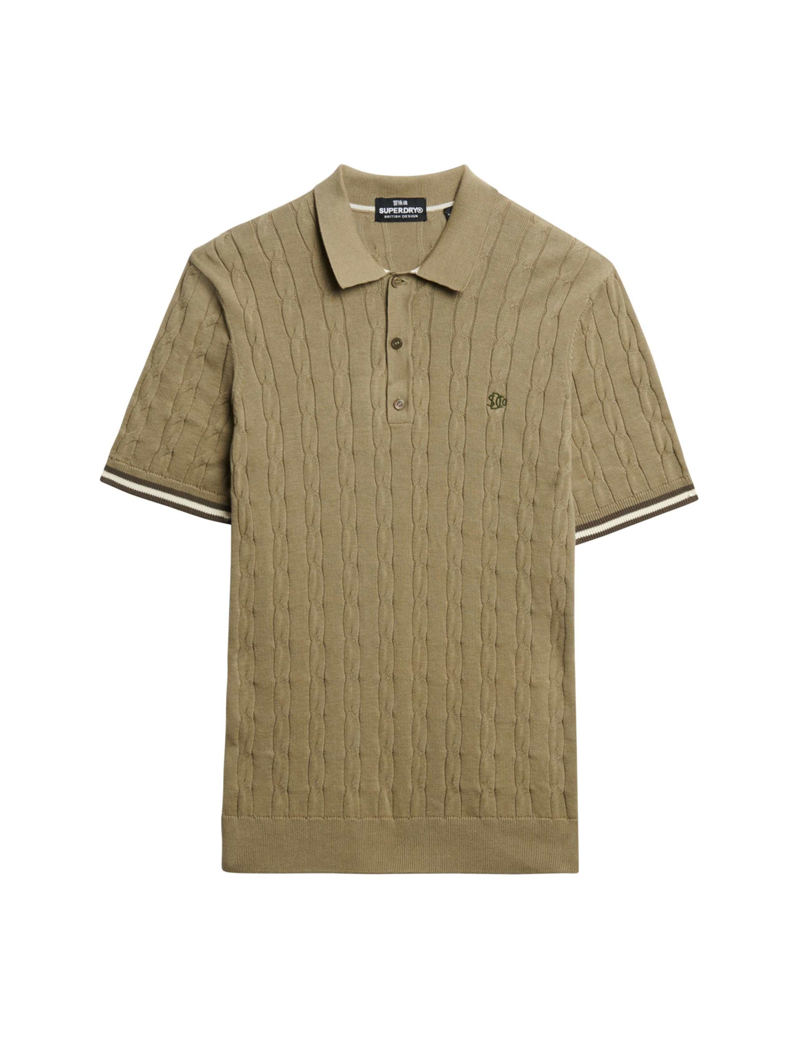Pure Cotton Textured Knitted Polo Shirt 6 of 6