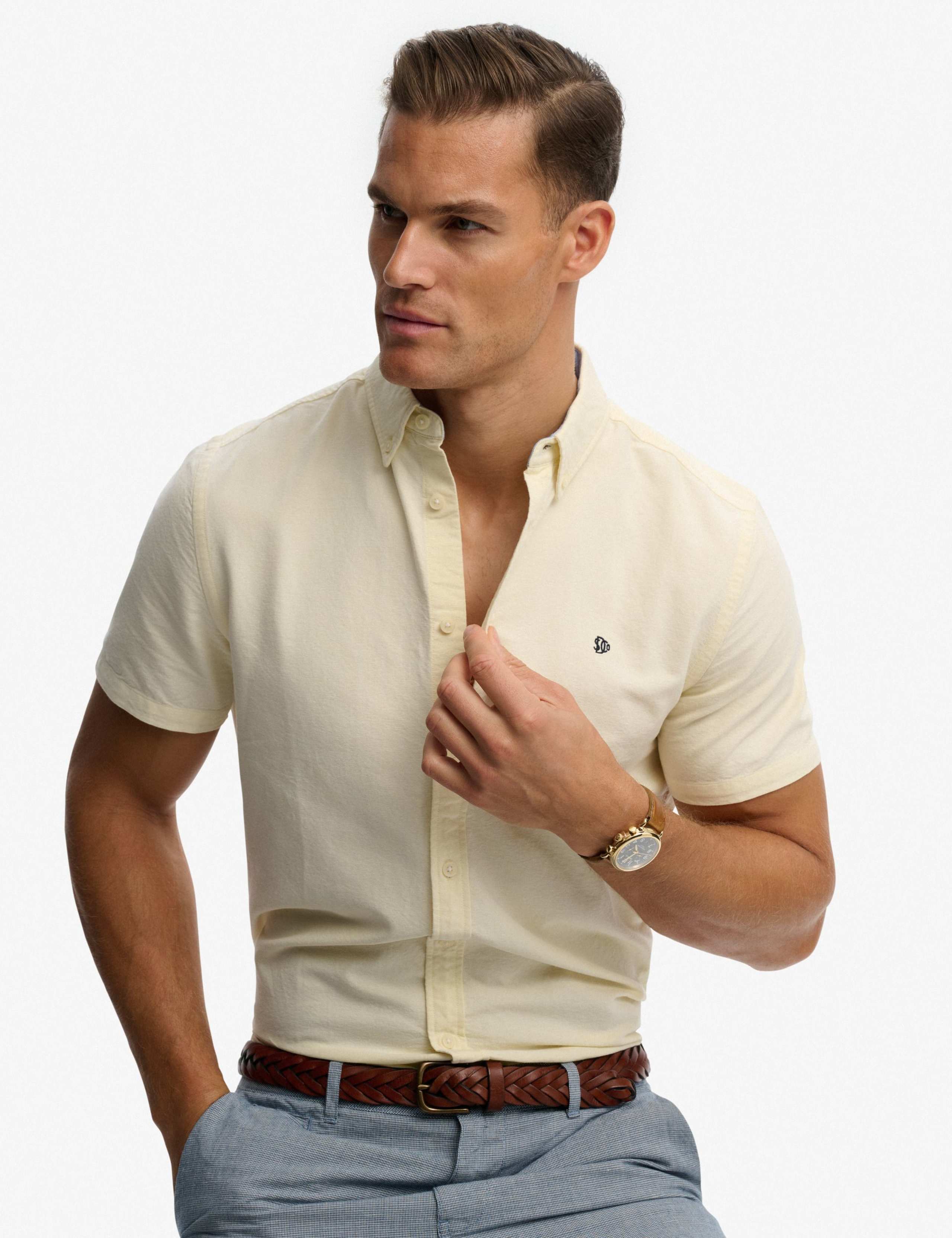 Relaxed Fit Short Sleeve Oxford Shirt 3 of 6