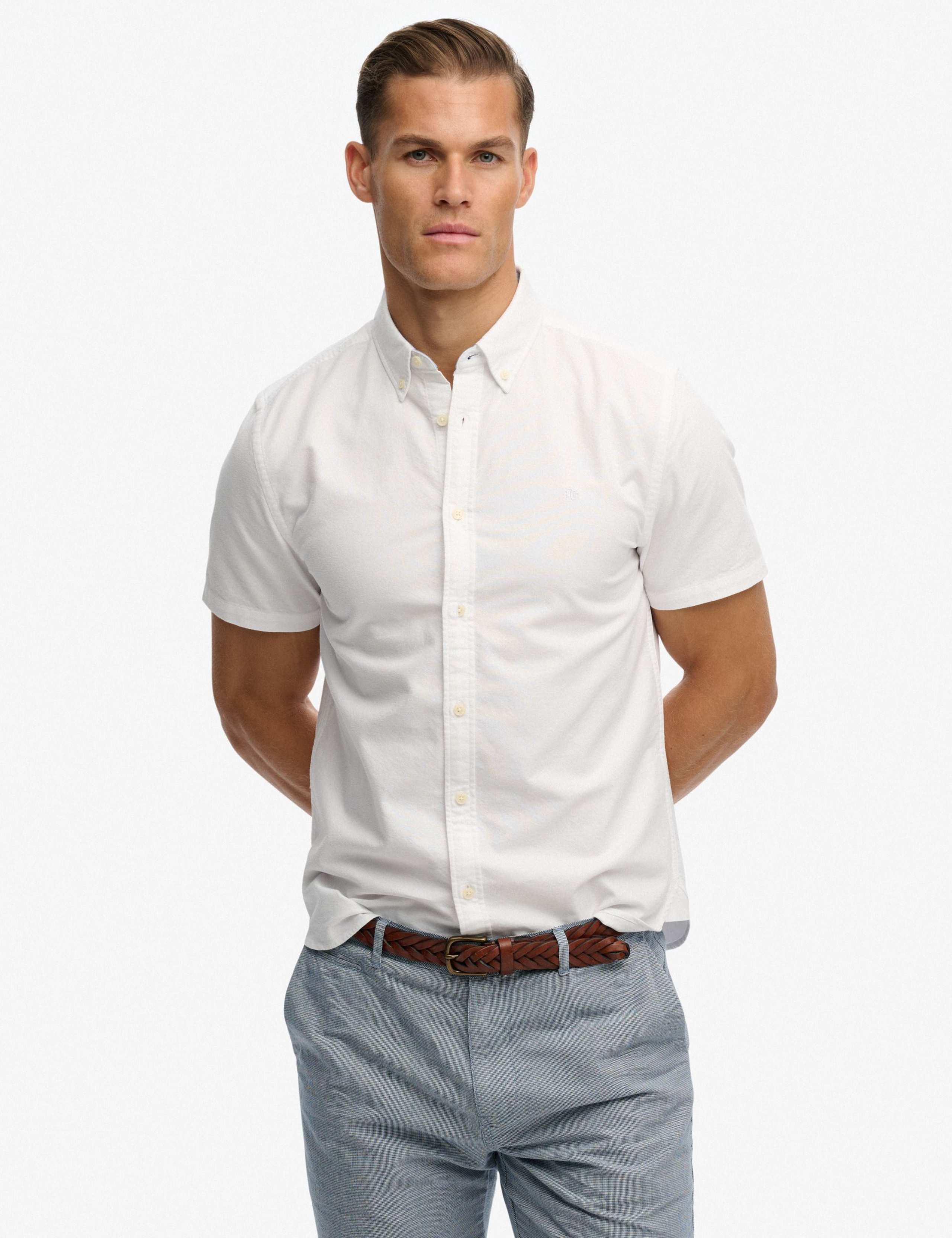 Relaxed Fit Short Sleeve Oxford Shirt 1 of 6