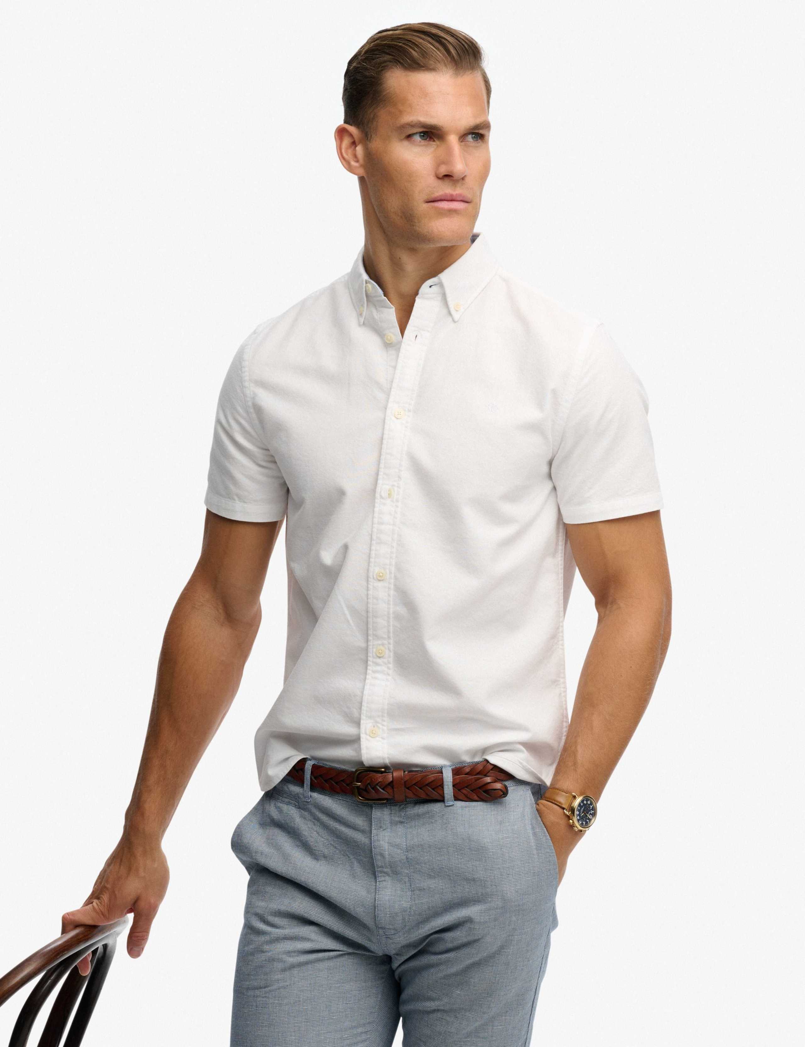 Relaxed Fit Short Sleeve Oxford Shirt 6 of 6