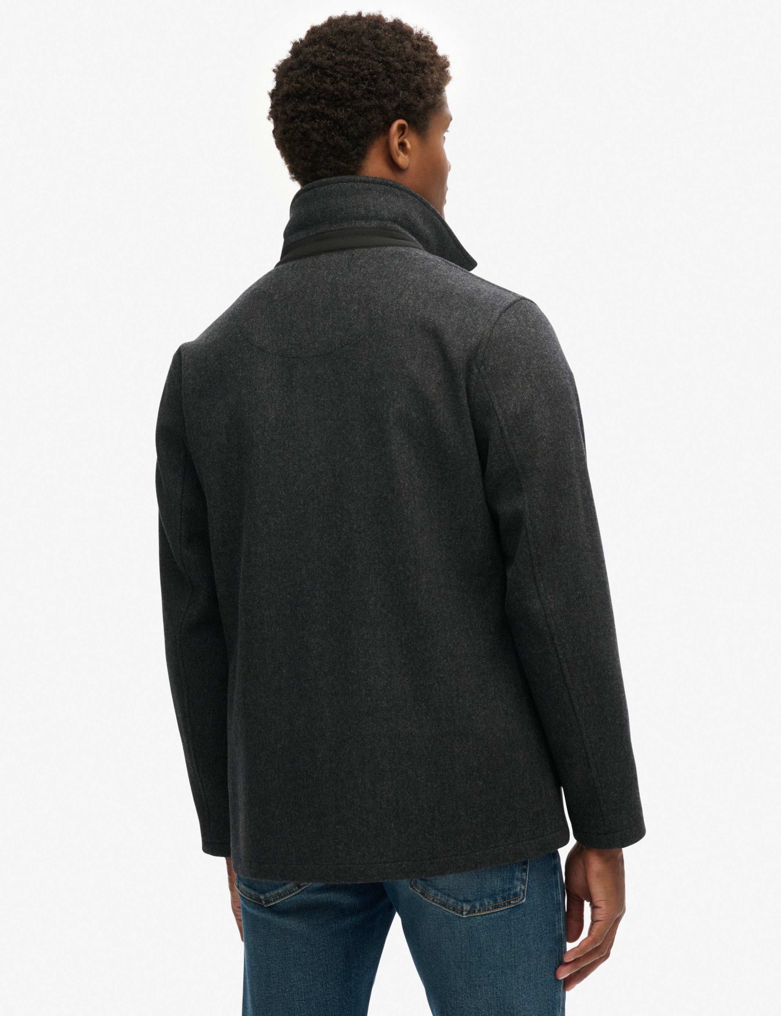 Relaxed Fit Wool Rich Textured Overshirt 5 of 8