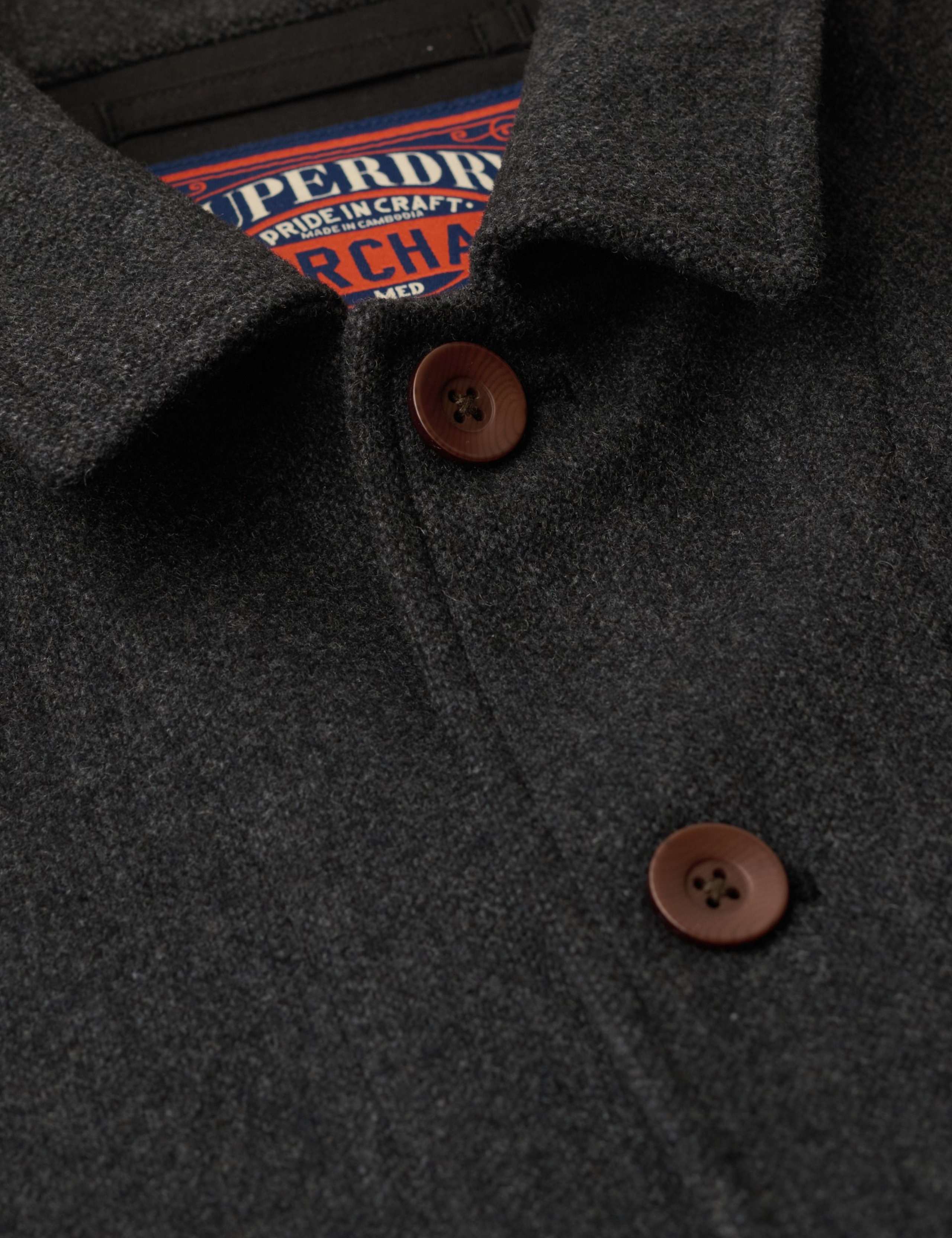 Relaxed Fit Wool Rich Textured Overshirt 7 of 8