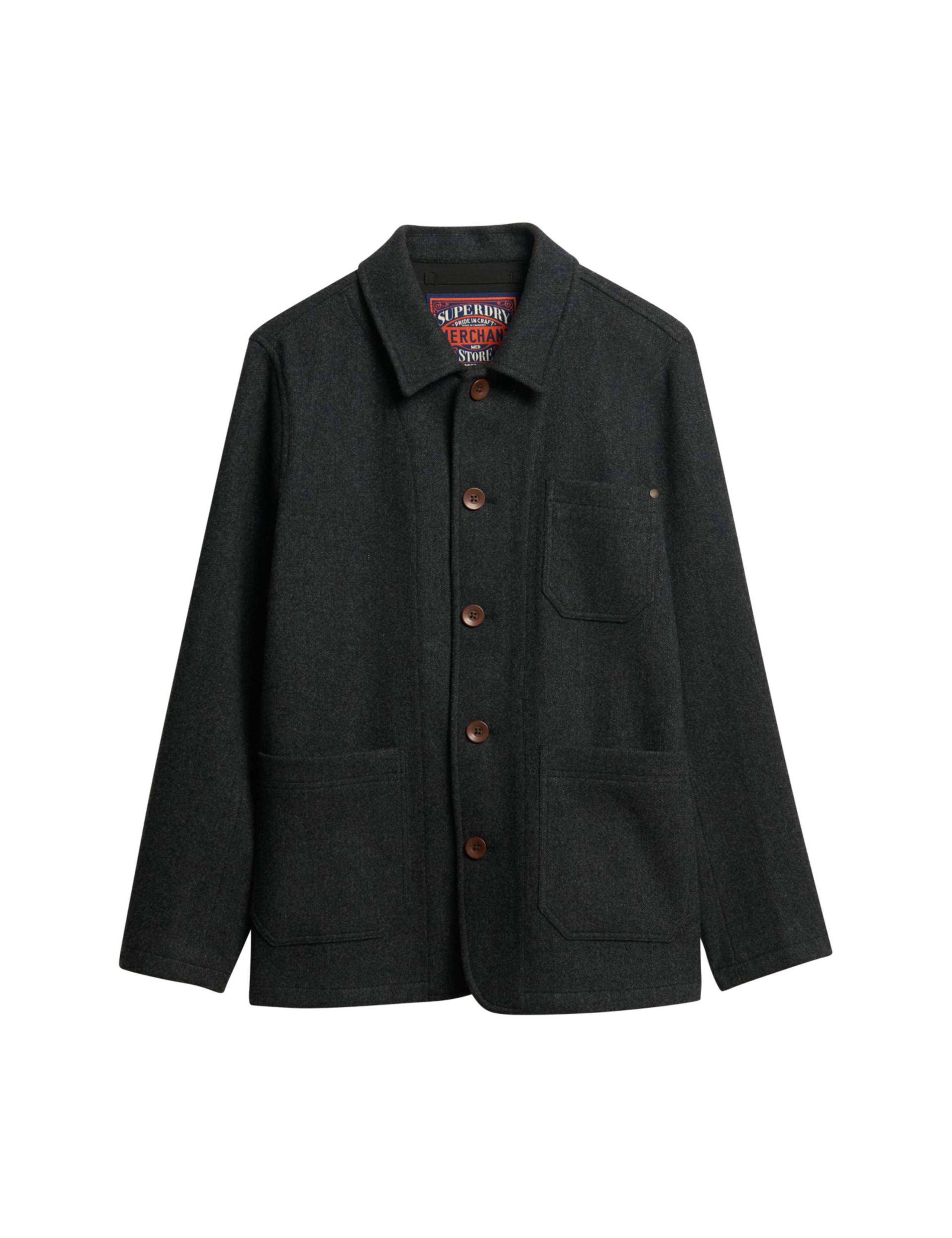 Relaxed Fit Wool Rich Textured Overshirt 8 of 8