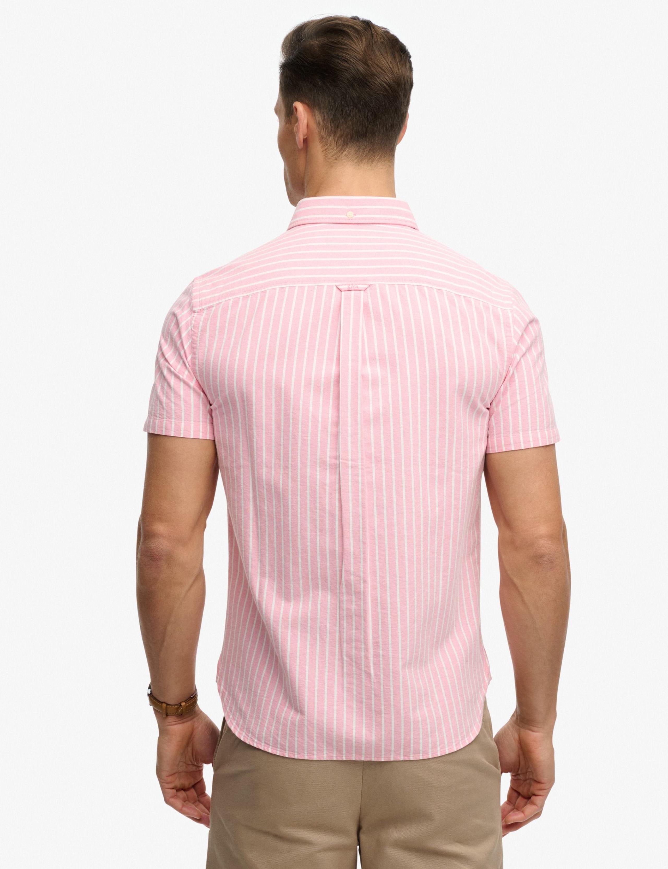 Relaxed Fit Striped Short Sleeve Oxford Shirt 3 of 6